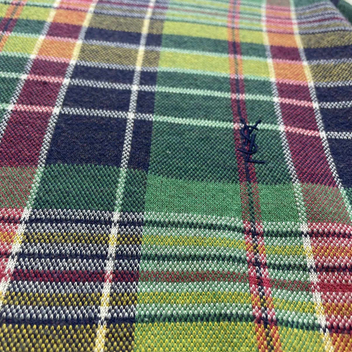 Vintage 🫴🏻Yves Saint Lauren Checked Sweatshirt Pull Over Size US M / EU 48-50 / 2 - 5 Thumbnail