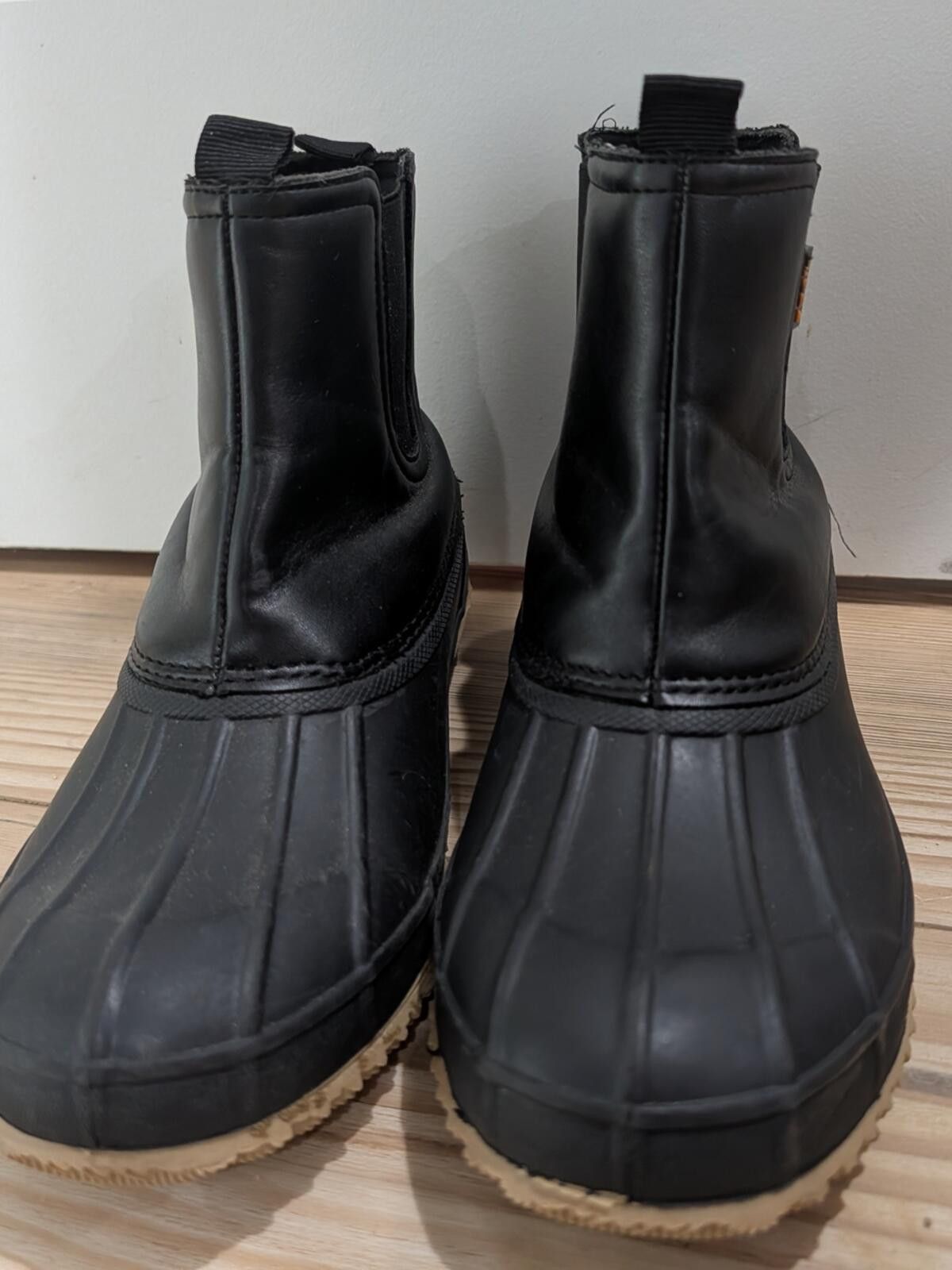 HIDEAWAYS HISEA Black Chelsea-Style Winter Rain Boots Size US 10 / IT 40 - 3 Thumbnail