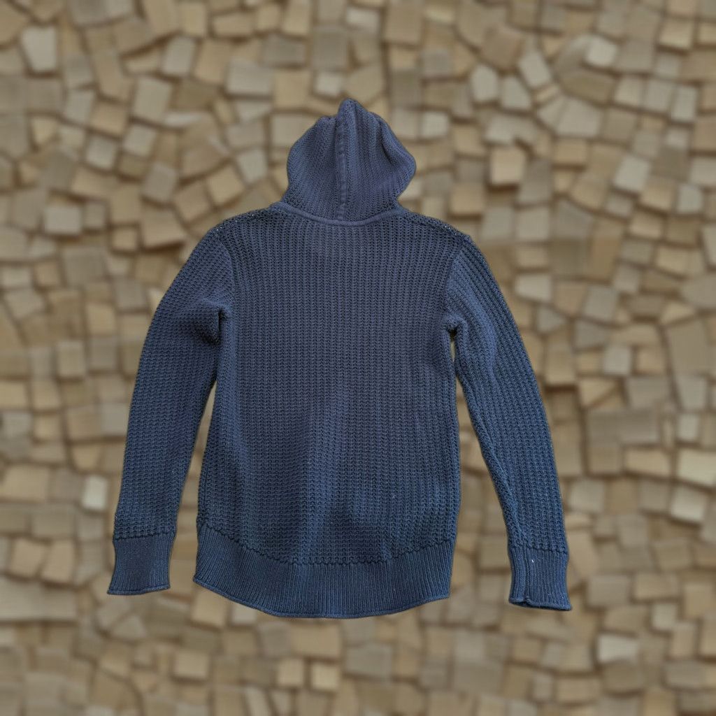 Athleta Athleta Sweater Womens XS Blue Pullover Hooded V-neck Ribbed Knit Shirt Size XS / US 0-2 / IT 36-38 - 1 Thumbnail