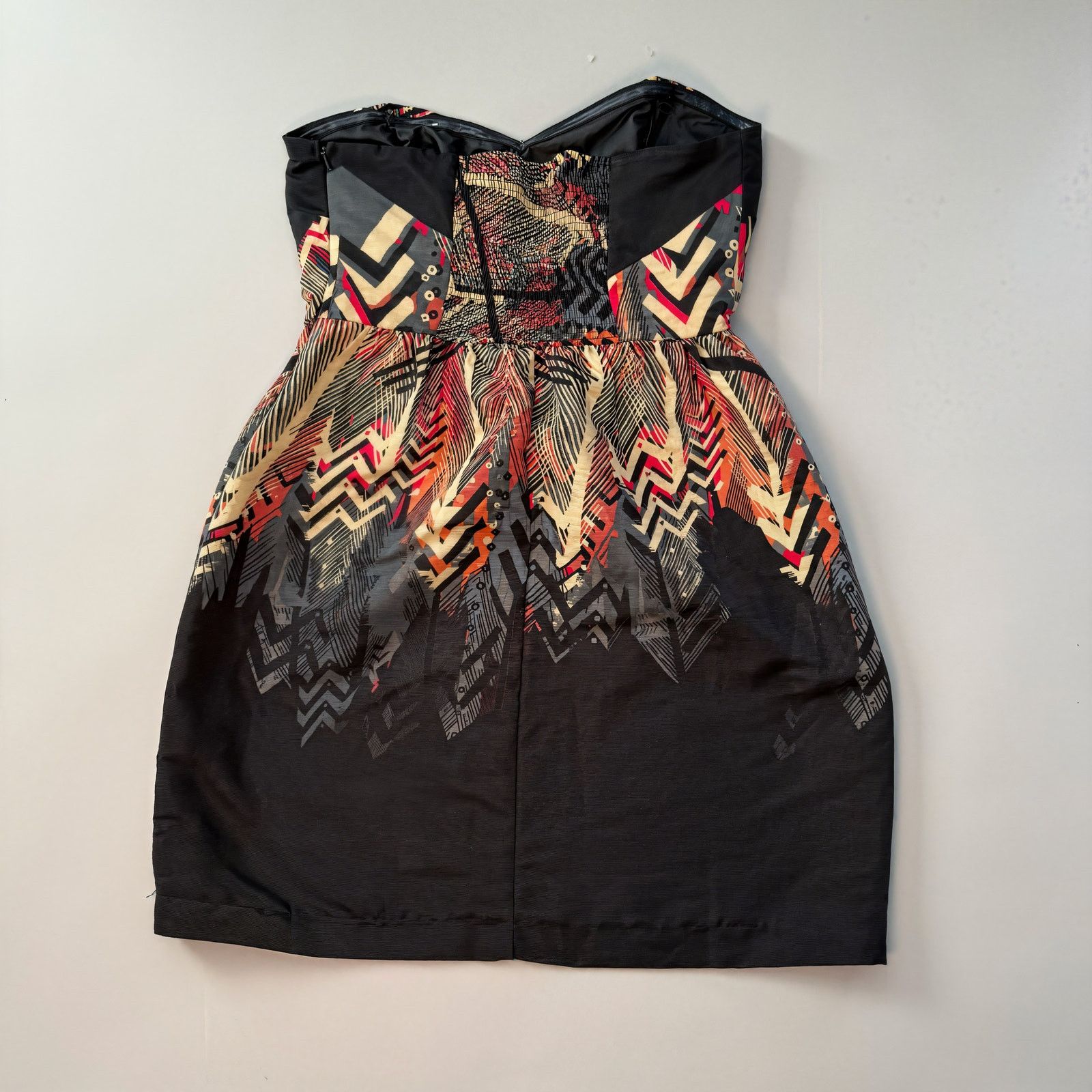 Urban Outfitters Ecote Placed Print Embellished Strapless Dress Size M / US 6-8 / IT 42-44 - 5 Thumbnail