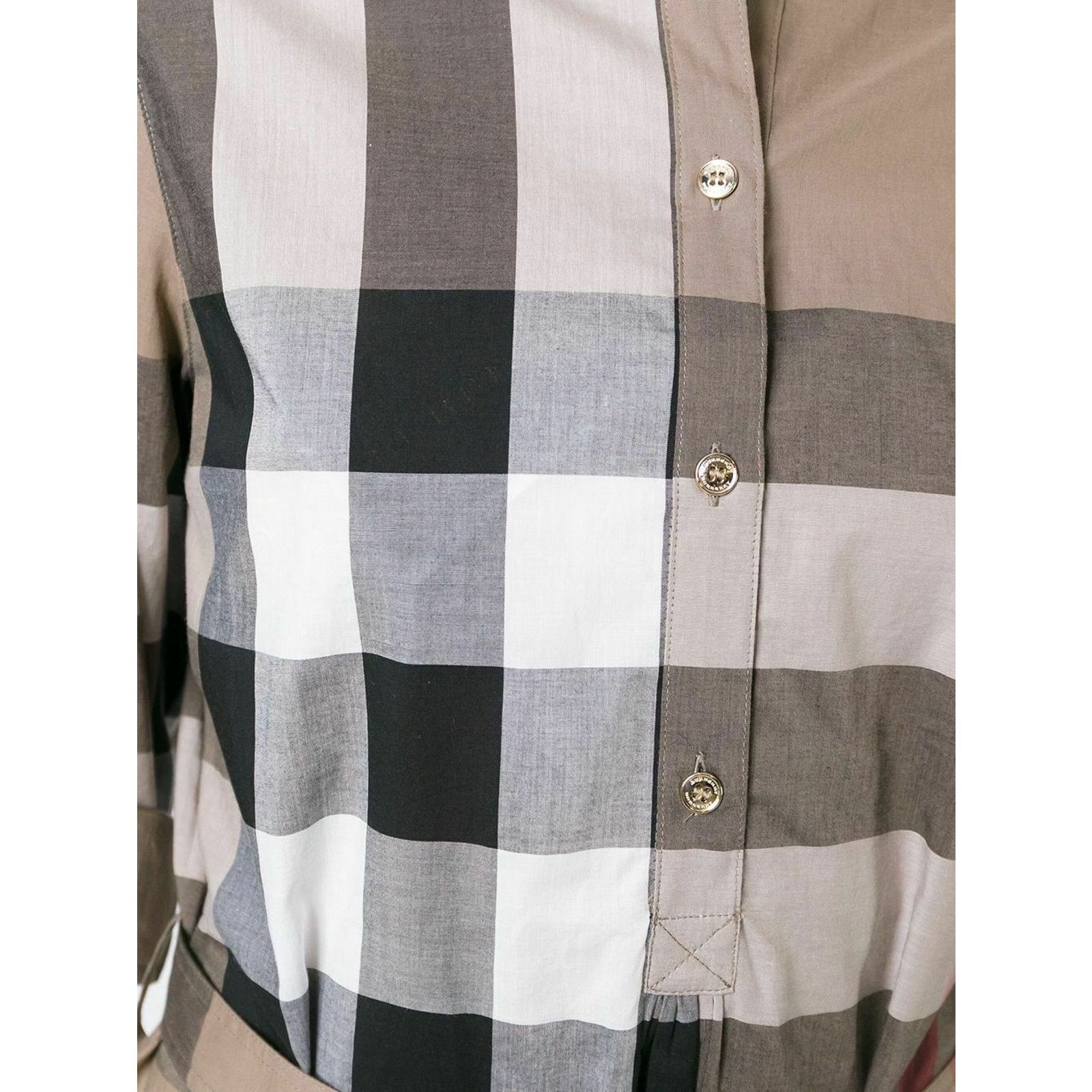 Burberry KELSY BROWN CHECK COTTON BELTED DRES S US 4 / UK 6 / EU 38 Size S / US 4 / IT 40 - 5 Thumbnail