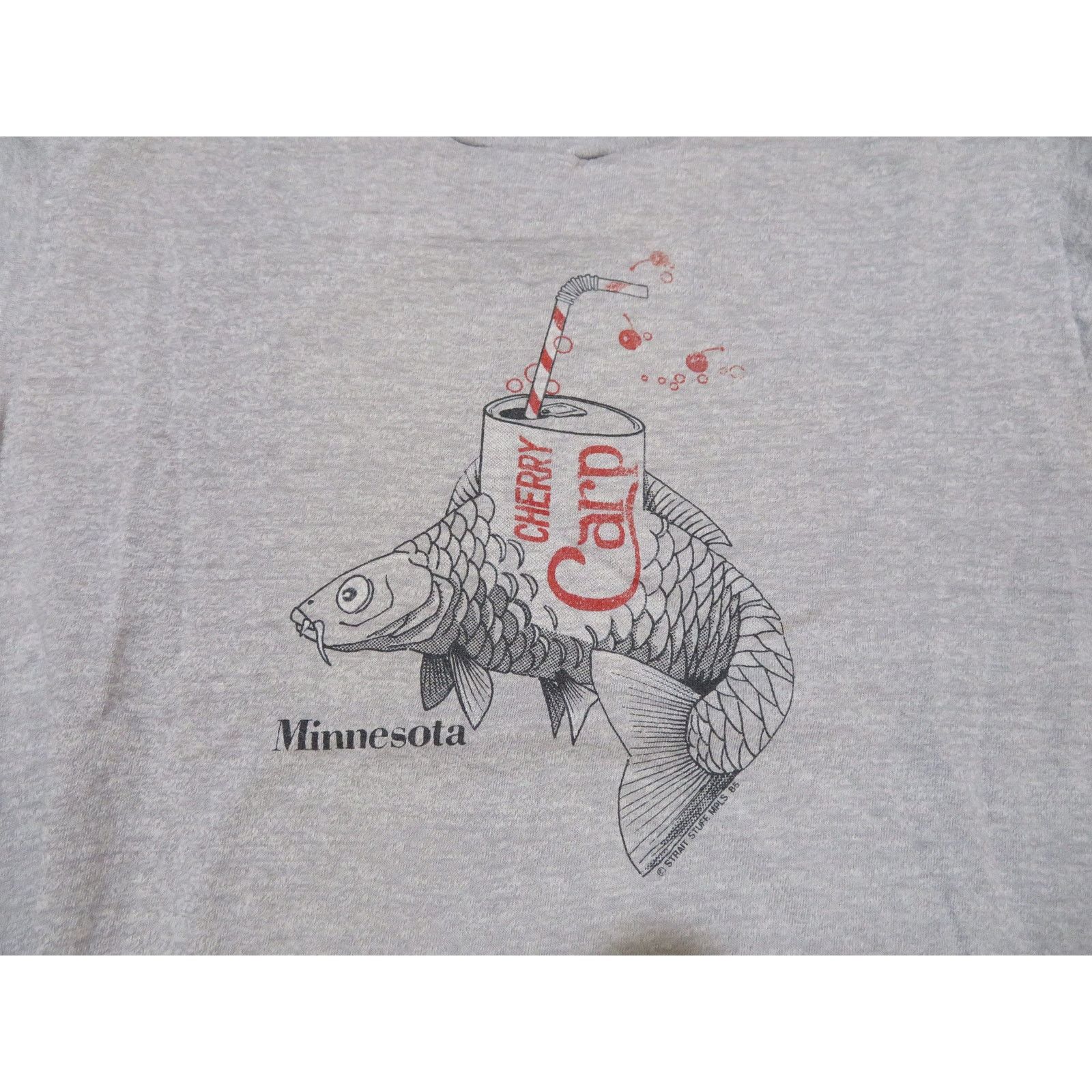 Other Cherry Carp Minnesota Gray Red T-shirt Sz M 1980s Size US M / EU 48-50 / 2 - 2 Thumbnail