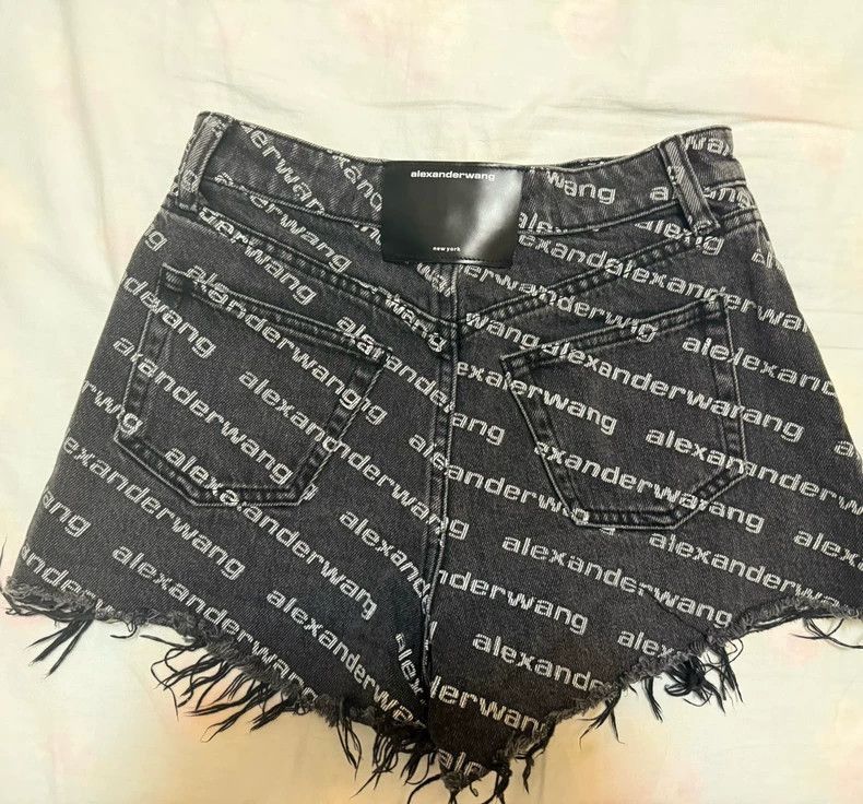 Alexander Wang Alexander Wang Letter Print Denim Shorts- Size 25" / US 0 / IT 36 - 3 Thumbnail