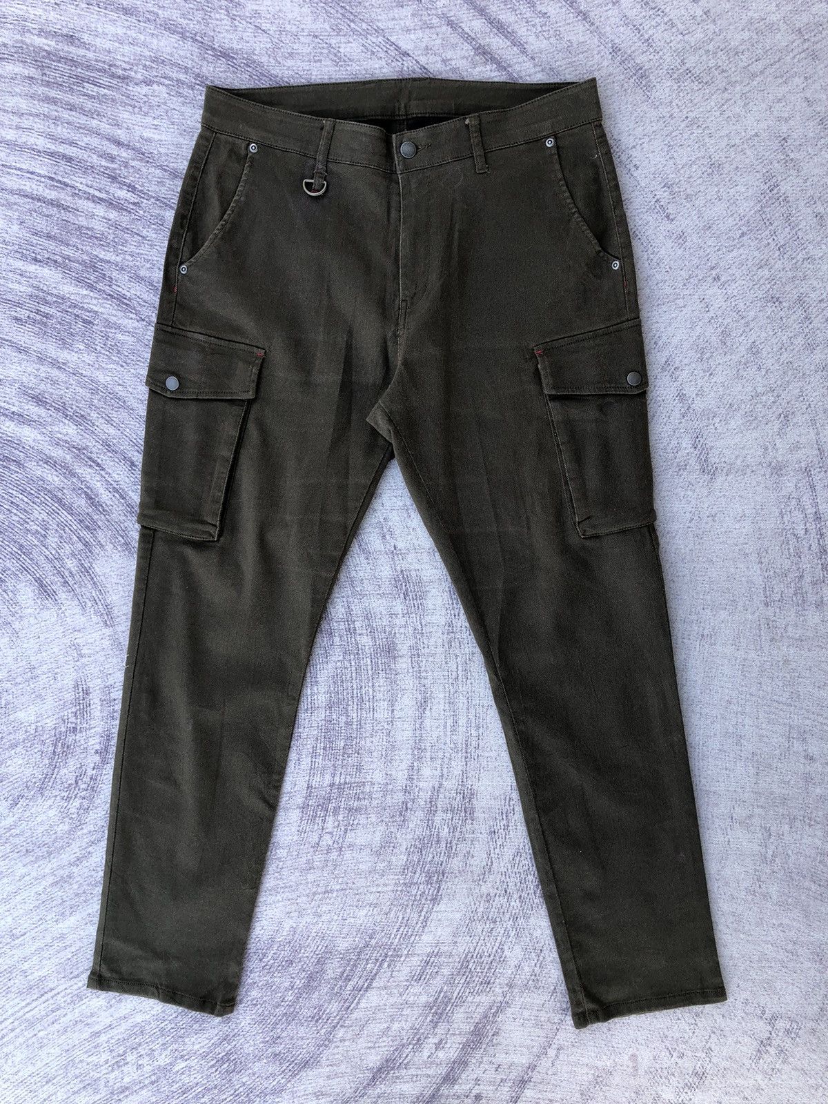 Cargo Olive Pipue de pique Multipocket Rare Pattern