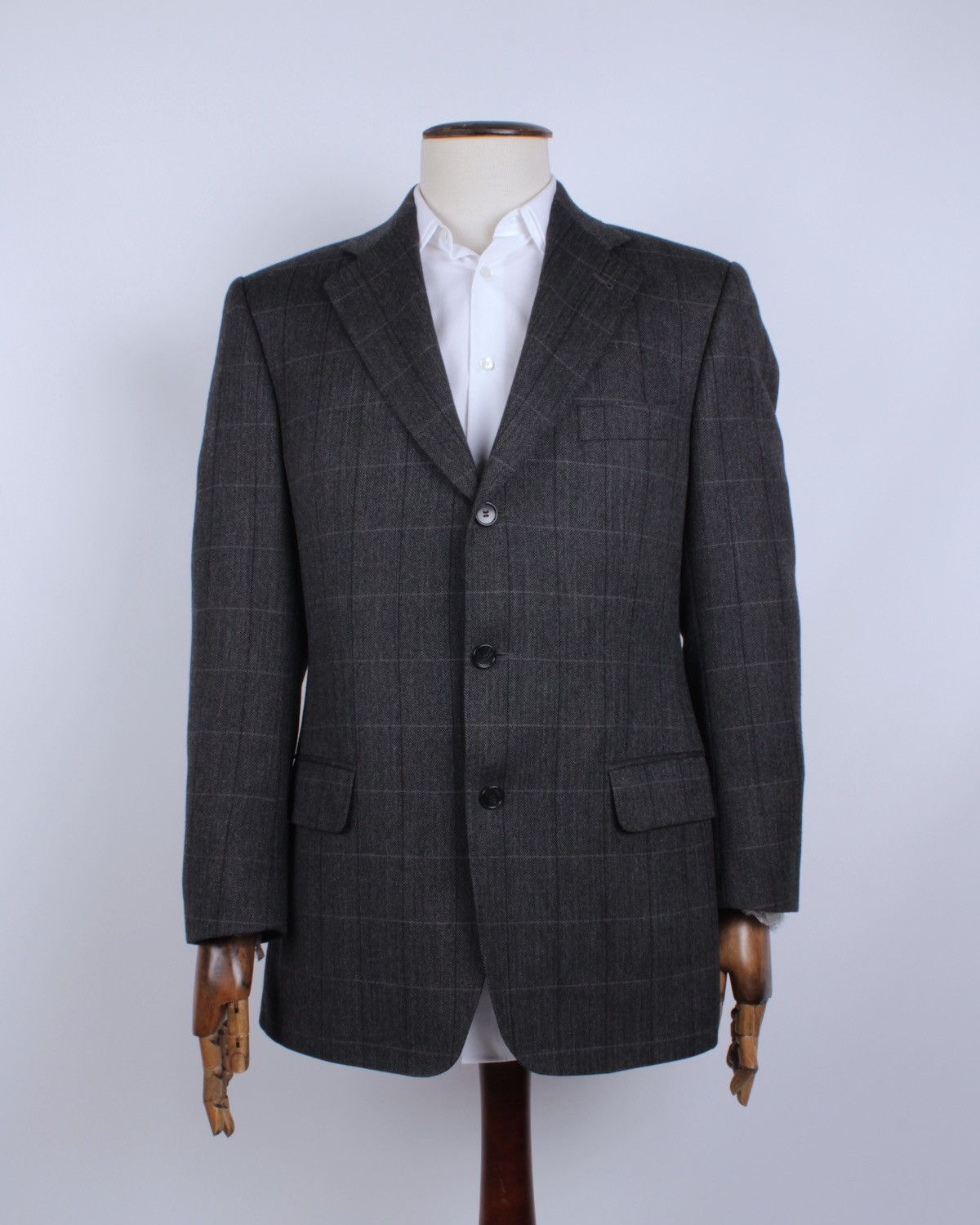 Burberry × Designer × Vintage BURBERRY Vintage Barrie-S Wool Cashmere Blend Plaid Blazer Size 50R - 4 Thumbnail