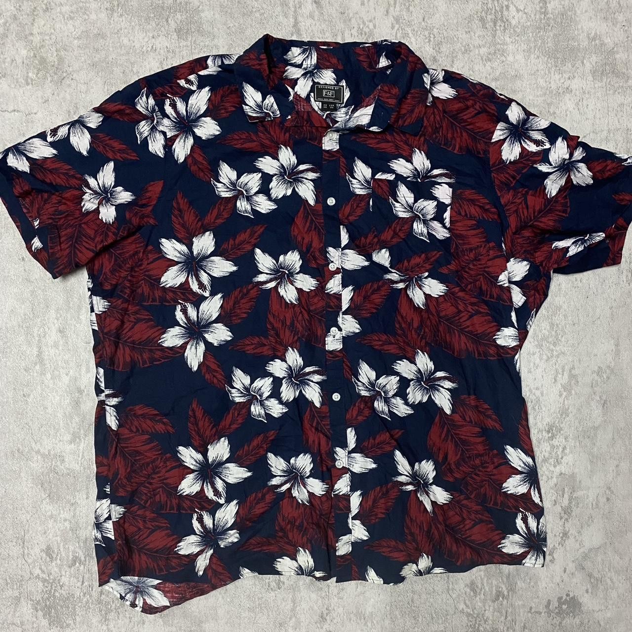 Other Navy and red floral button-up shirt #floralshirt Size US XXL / EU 58 / 5 - 1 Thumbnail