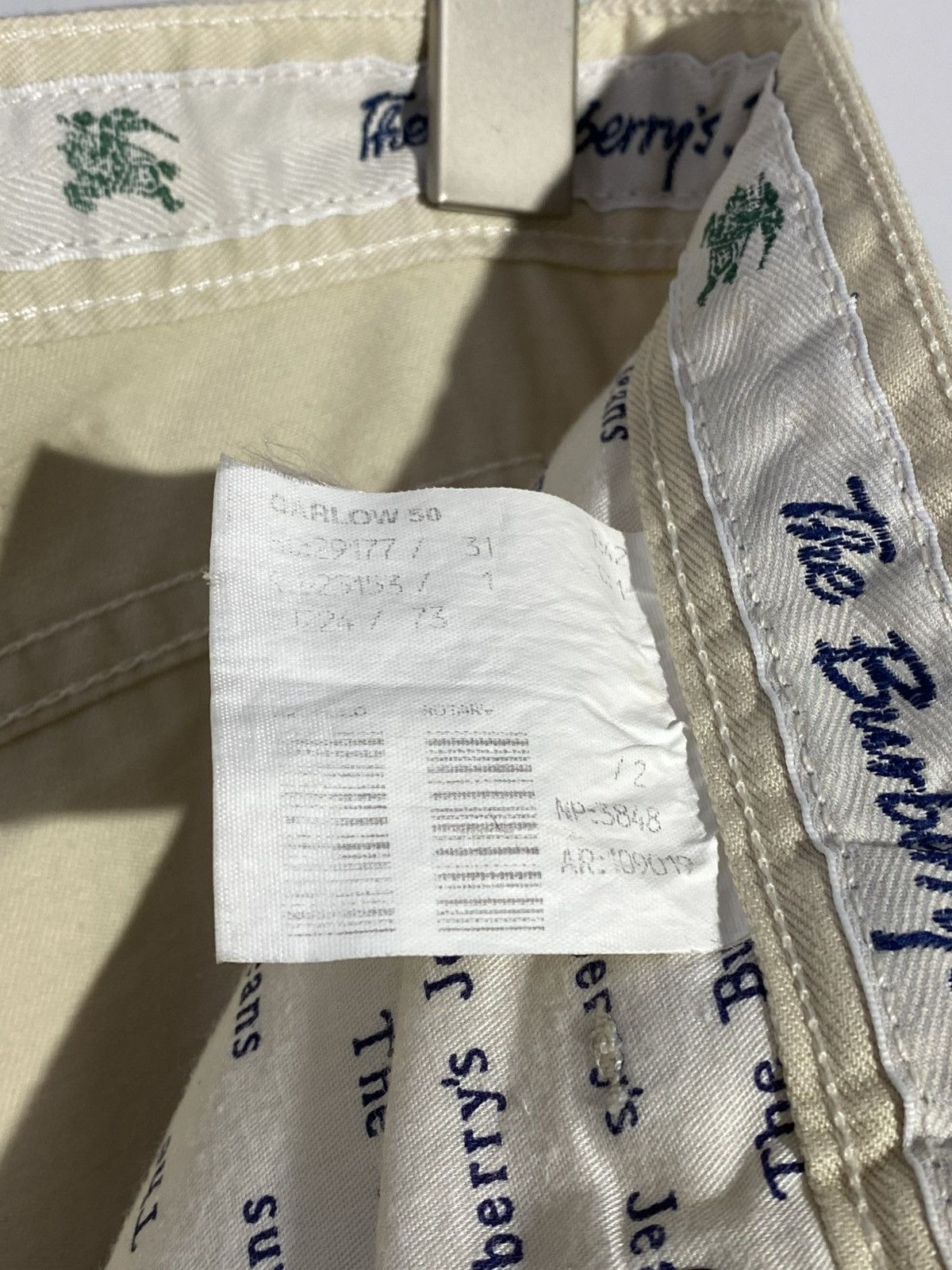 Burberry Vintage 90s Burberry’s Jeans Rare Beige Straight Pants Size US 31 - 18 Thumbnail