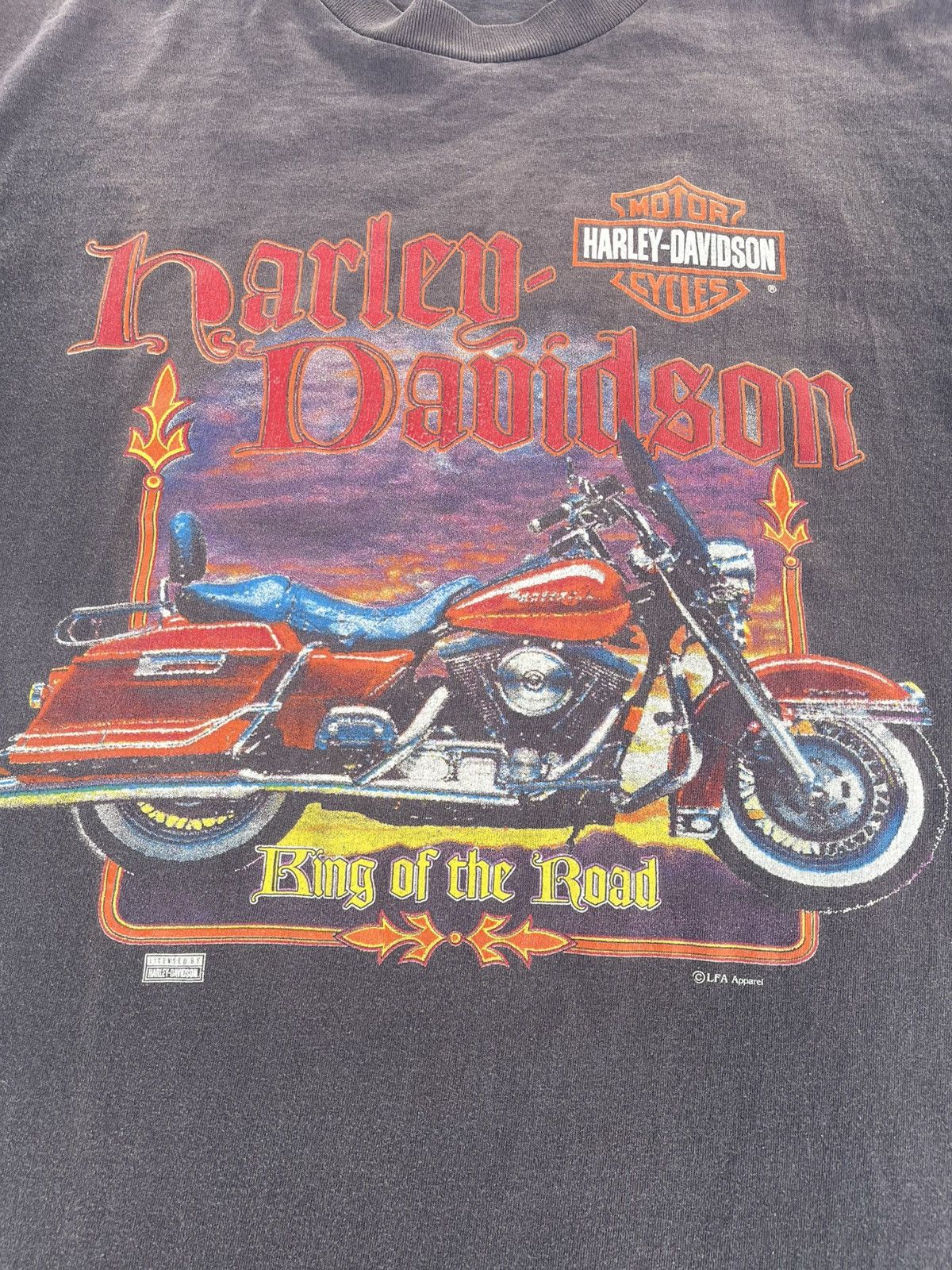 Harley Davidson Vintage 1995 HD Harley Davidson King Of The Road Shirt Tee Size US L / EU 52-54 / 3 - 11 Thumbnail