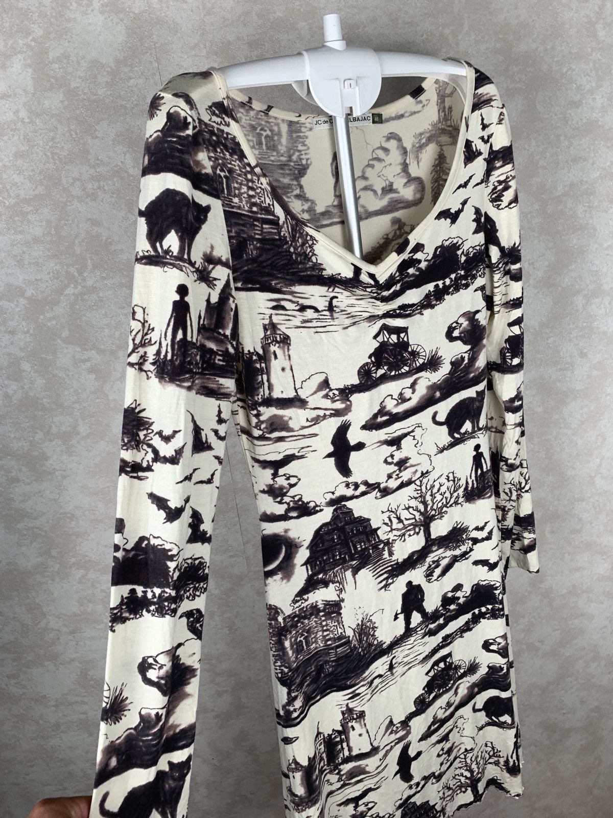 Jean Charles De Castelbajac × Vintage Jean Charles De Castelbajac Gothica Dress Size M / US 6-8 / IT 42-44 - 6 Thumbnail