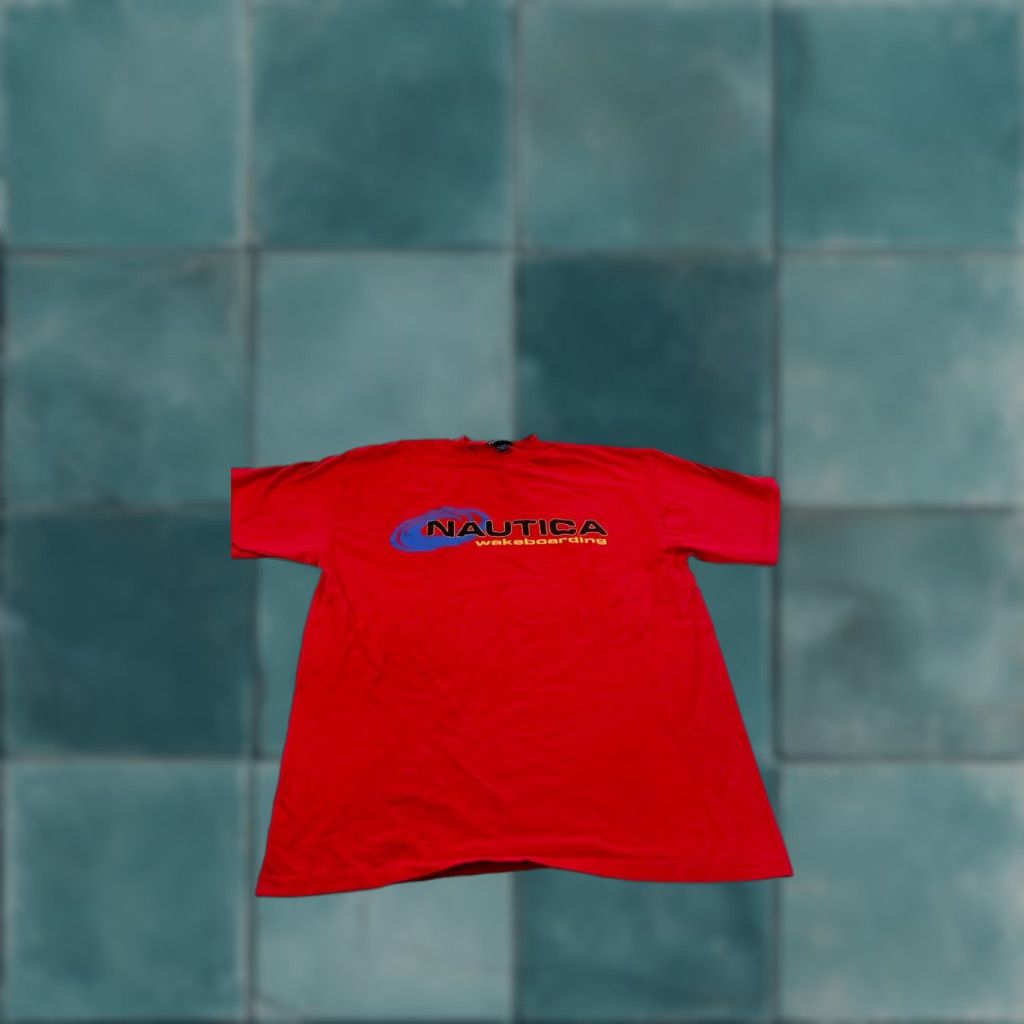 Nautica Nautica Shirt Mens XL Red Cotton Short Sleeve Crew Neck Outdoor Surf Size US XL / EU 56 / 4 - 1 Thumbnail