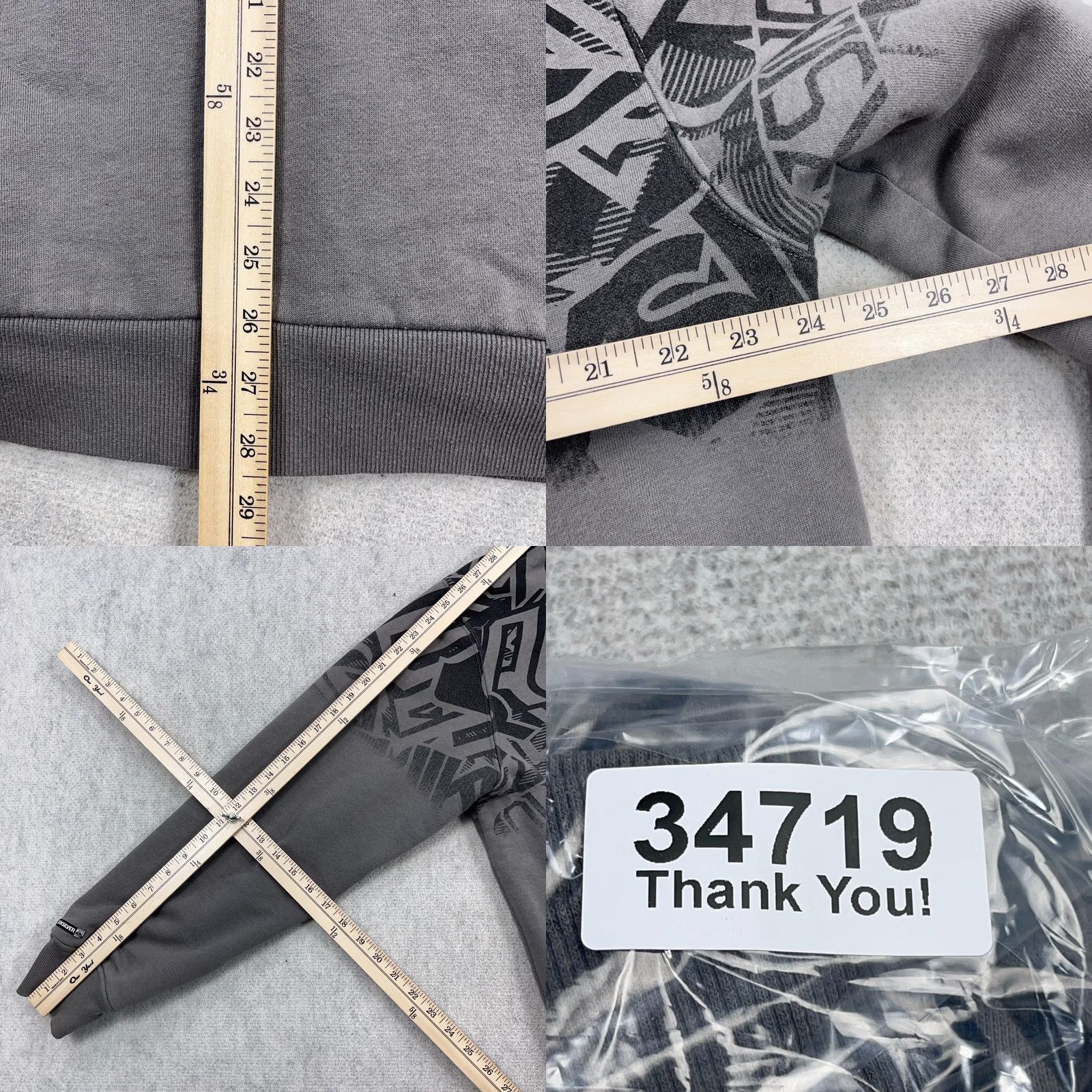 Quiksilver VINTAGE Quiksilver Hoodie Men XL Gray Sherpa Lined Full Zip Skate Surft AOP Y2K Size US XL / EU 56 / 4 - 9 Thumbnail
