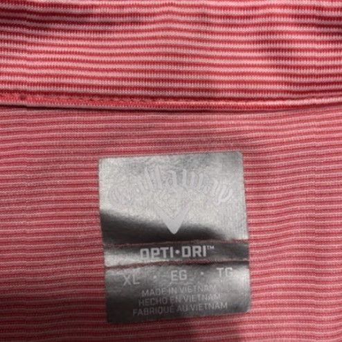 Callaway Callaway Polo Shirt Mens XL Pink Micro Stripe Opti-Dri Golf Performance Stretch Size US XL / EU 56 / 4 - 4 Thumbnail