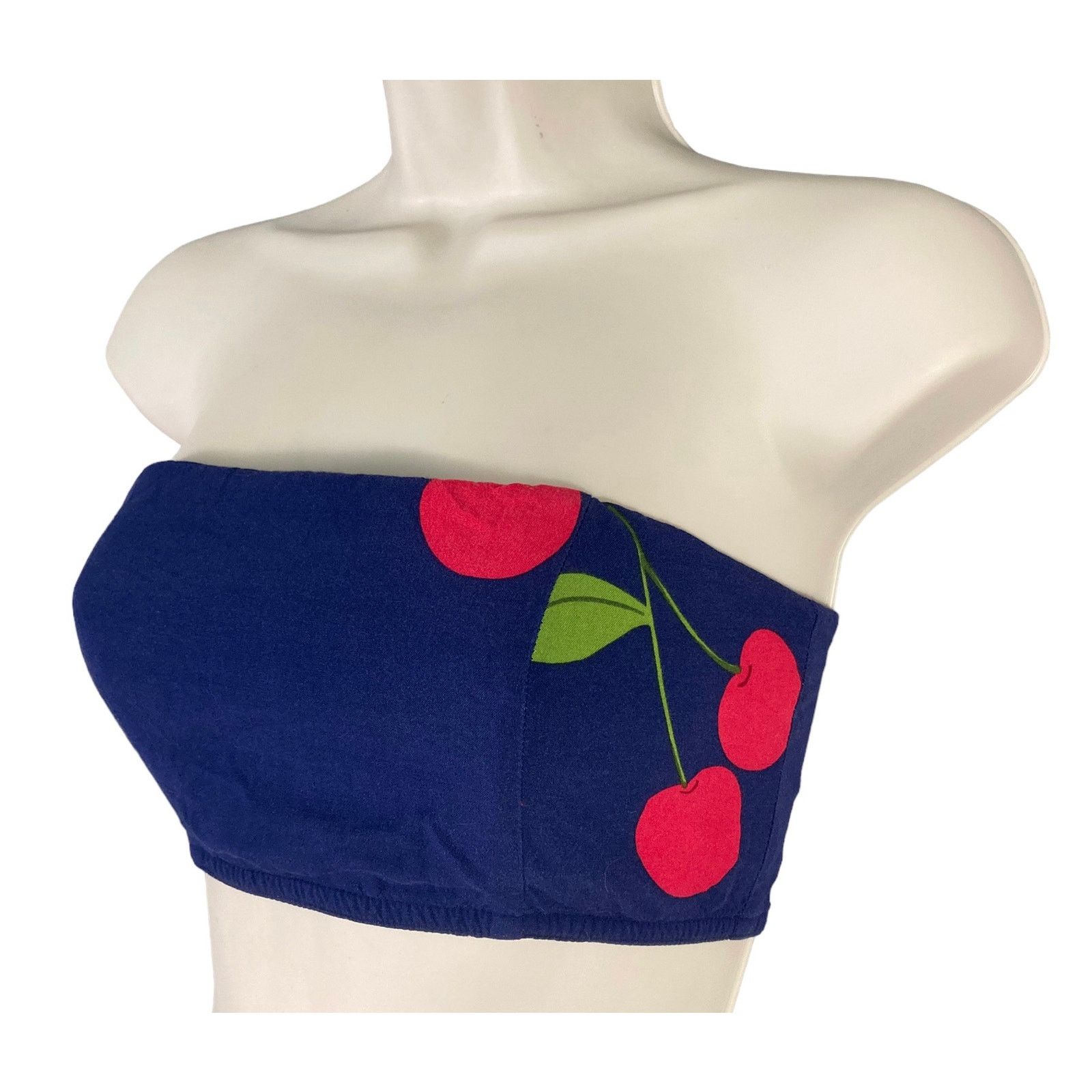 Forever 21 Forever 21 Women's S Cherry Print Tube Top Casual Fashion Size S / US 4 / IT 40 - 1 Thumbnail