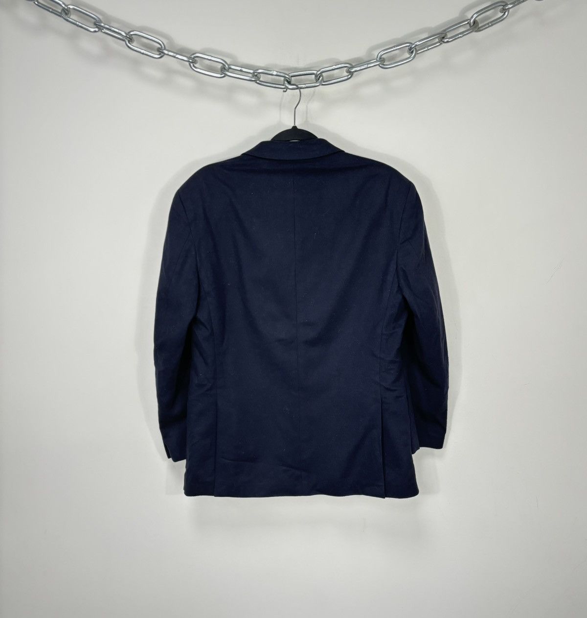 Vintage Vintage Cacharel Men’s Navy Blue Luxury Wool Blazer Jacket Size 44R - 3 Thumbnail