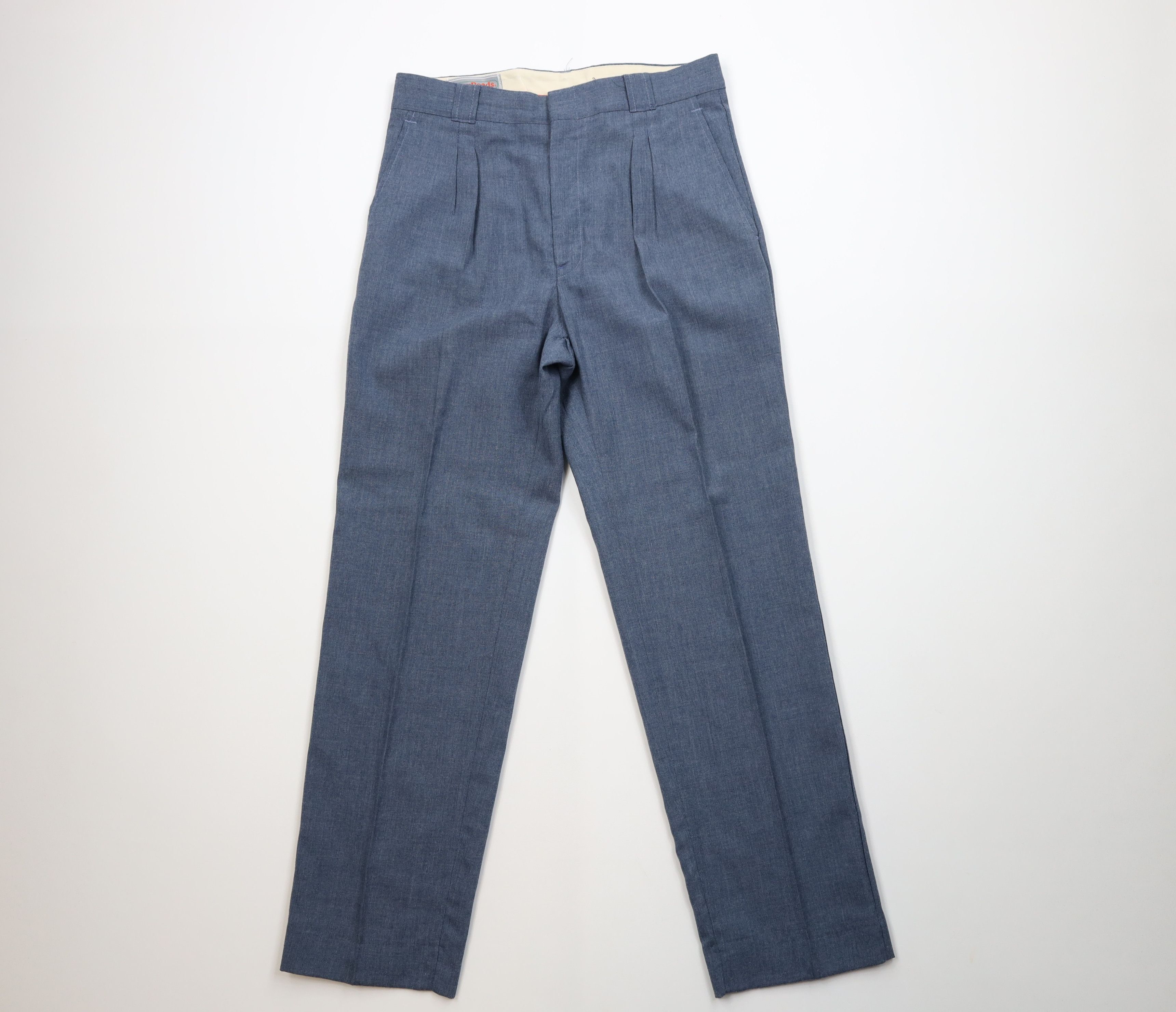 Vintage 70s Streetwear Lightweight Wool Chambray Pants USA
