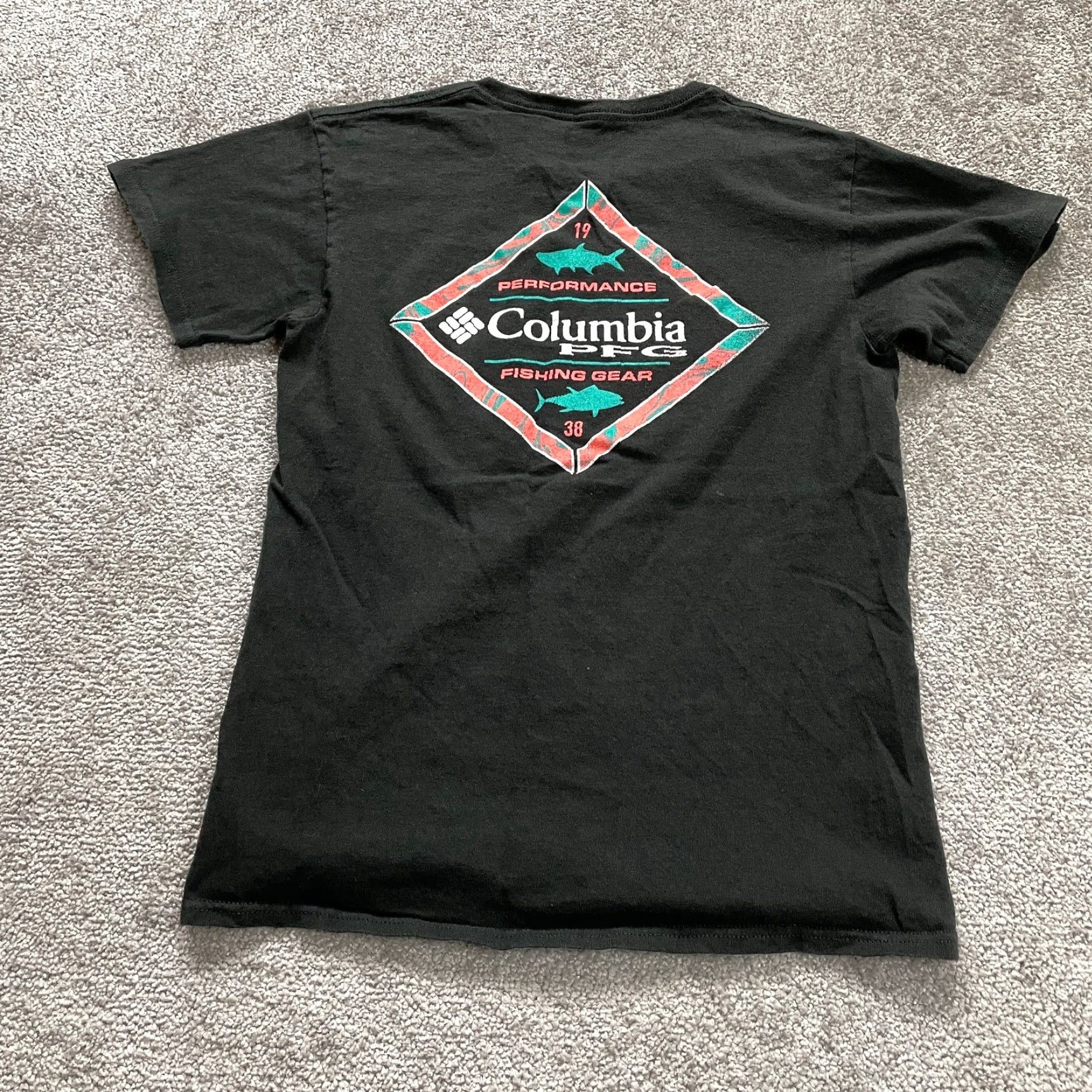 Vintage VINTAGE Columbia Women's T-Shirt Small Black Casual Short Sleeve Graphic Cotton 90s Size S / US 4 / IT 40 - 2 Thumbnail