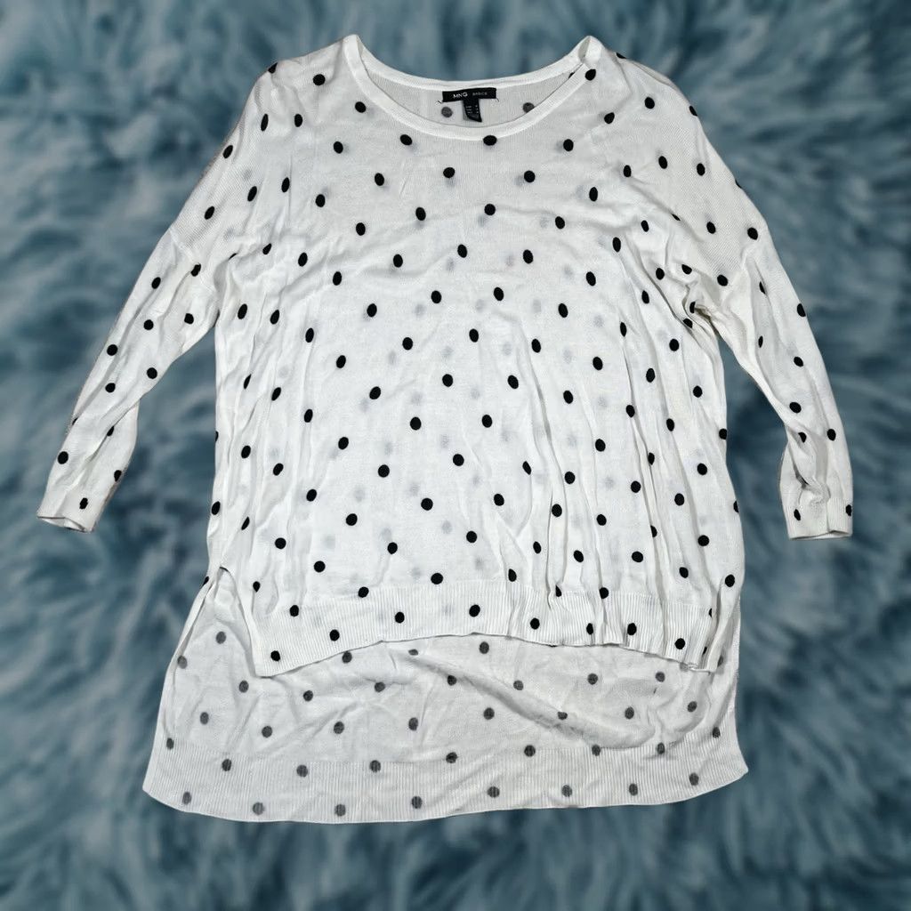 Asics Mng Basics Polka Dot Top Size S White Women's Size S / US 4 / IT 40 - 1 Thumbnail