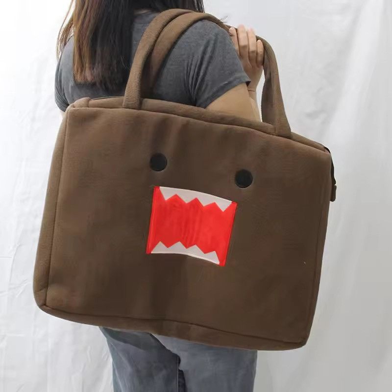 Japanese Brand Kawaii Large Capacity Domi Kun Plush Tote Shoulder Bag Size ONE SIZE - 3 Thumbnail