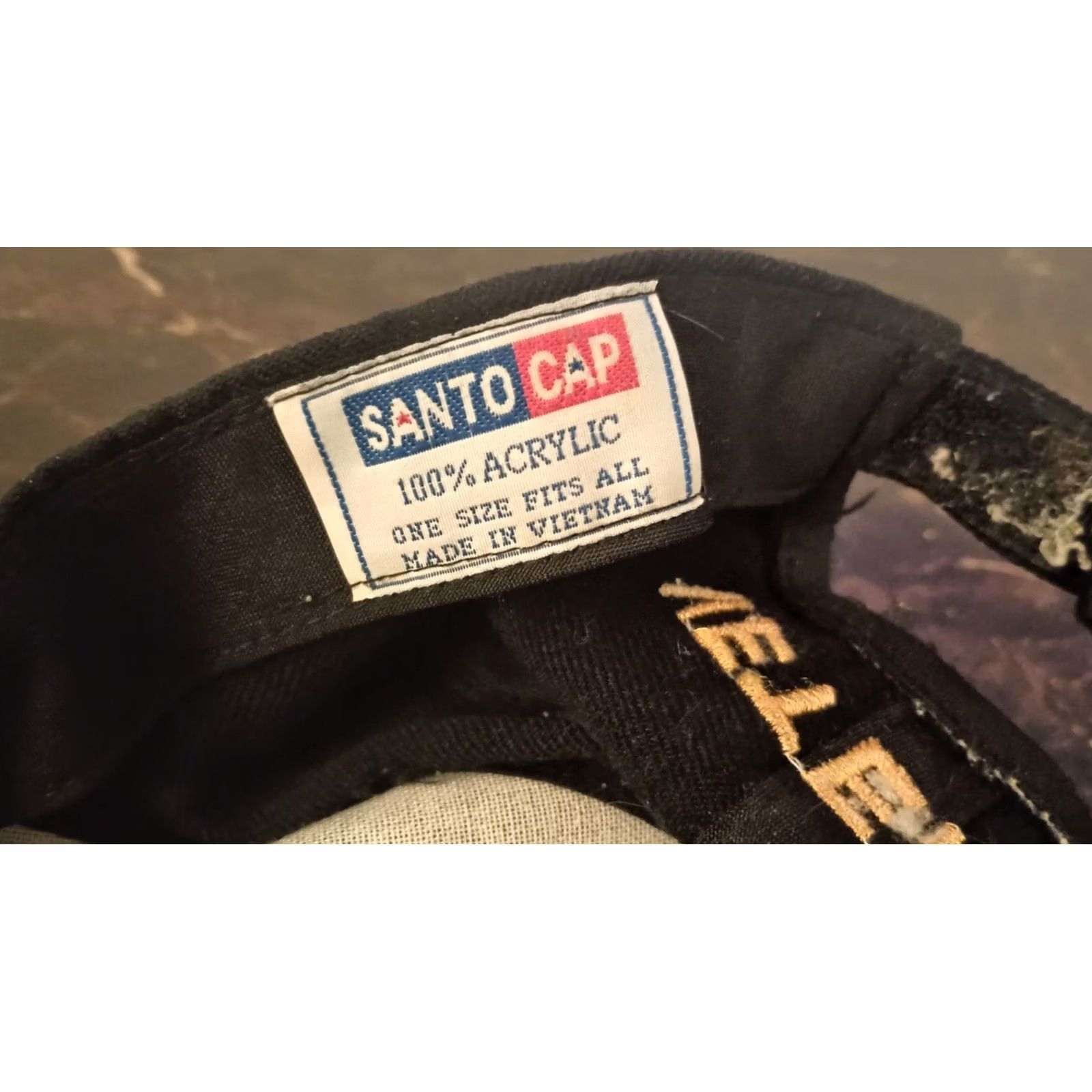 Santoni VINTAGE WW2 Veteran Santo Snapback Trucker Hat One Size Black Mens Size ONE SIZE - 4 Thumbnail