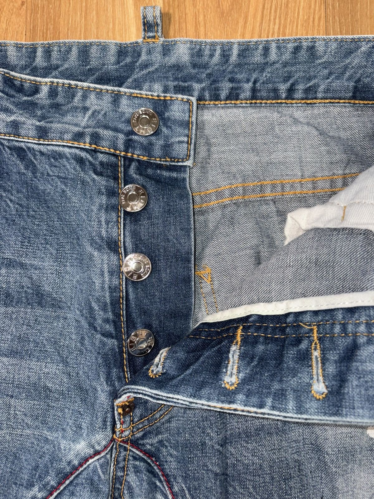 Japanese Brand The New Look Eight 3D Twisted Seam Distressed Denim -Size 28 Size US 28 / EU 44 - 6 Thumbnail