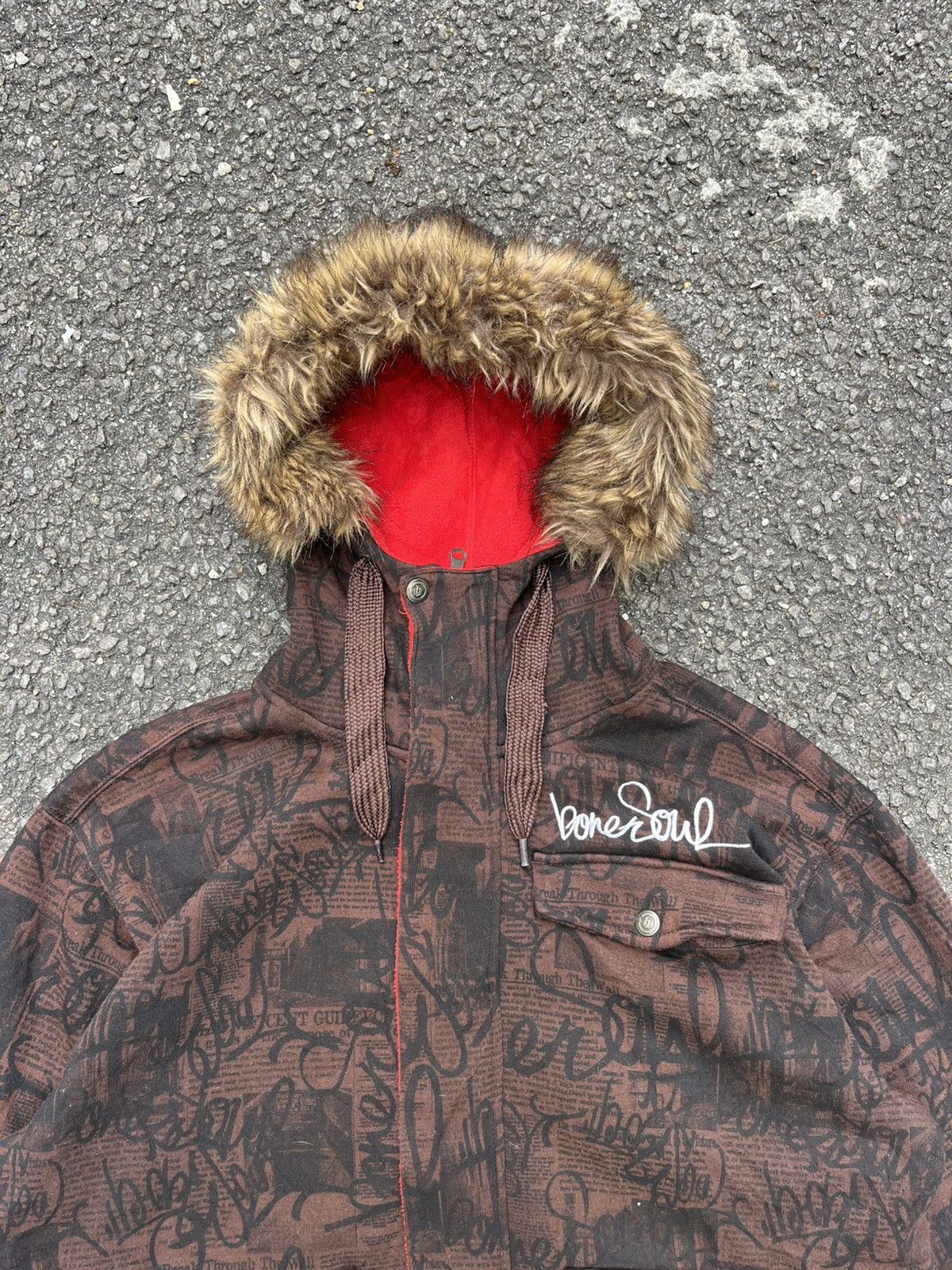 GOSTAR DE FUGA Poem Fur Hoodie B One Soul Jacket Lgb Cyber Grunge Punk Size US L / EU 52-54 / 3 - 5 Thumbnail