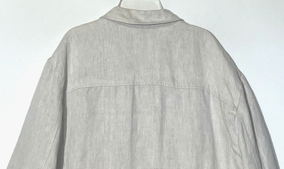 Zara Zara 100% Linen Zip Bomber Jacket Size US XL / EU 56 / 4 - 10 Thumbnail