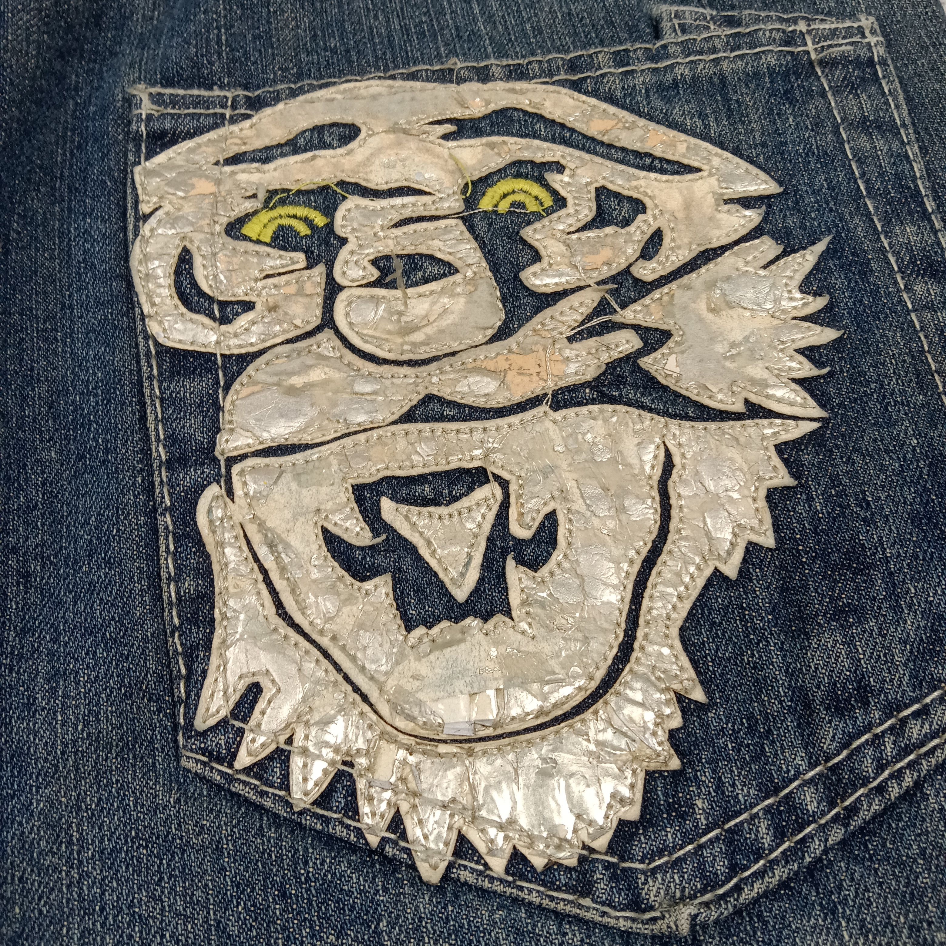 Ed Hardy Ed Hardy by Christian Audigier Baggy Denim Jeans C272N1 Size US 31 - 3 Thumbnail