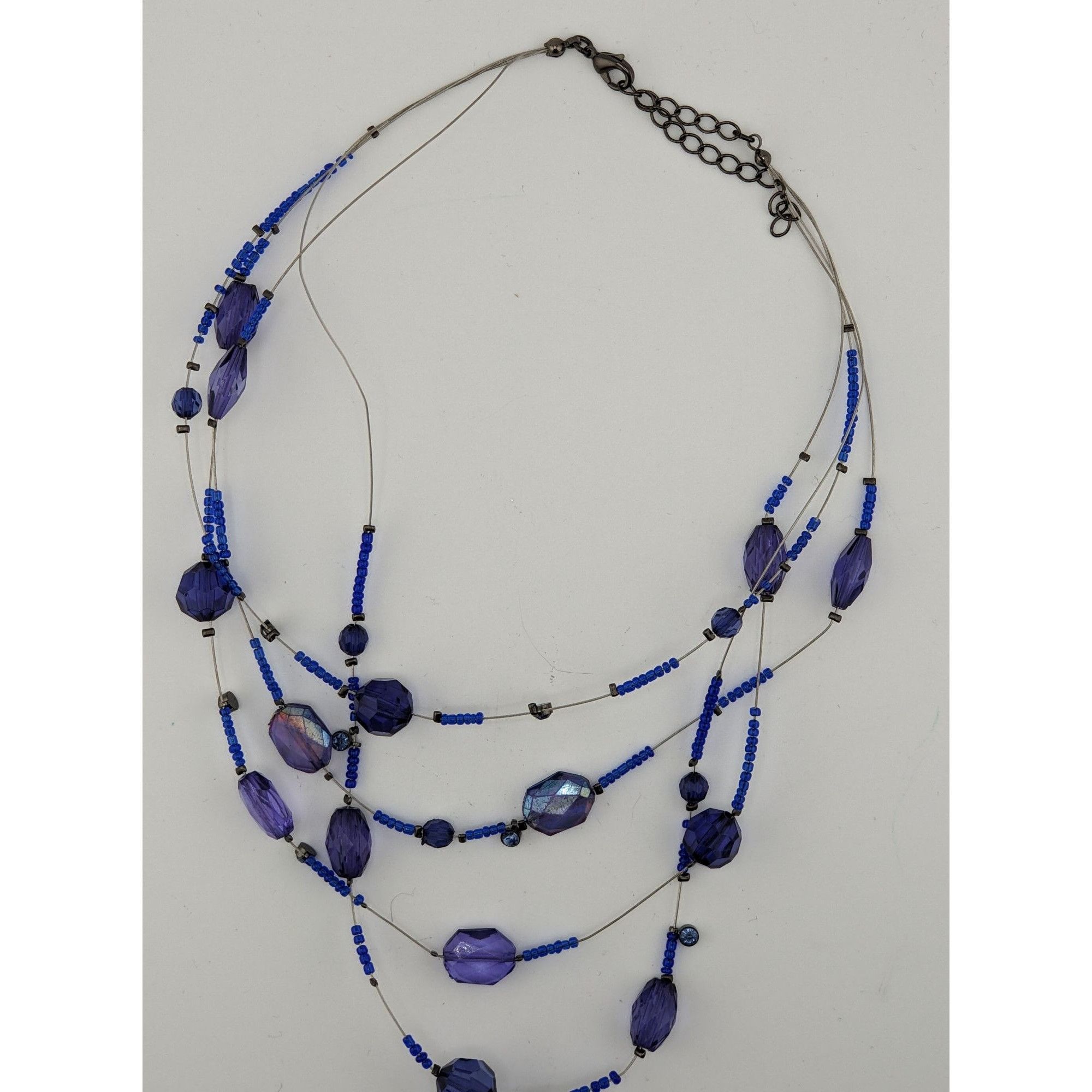 Other Blue Multi-Strand Beaded Necklace With Faceted Glass Beads Size ONE SIZE - 5 Thumbnail