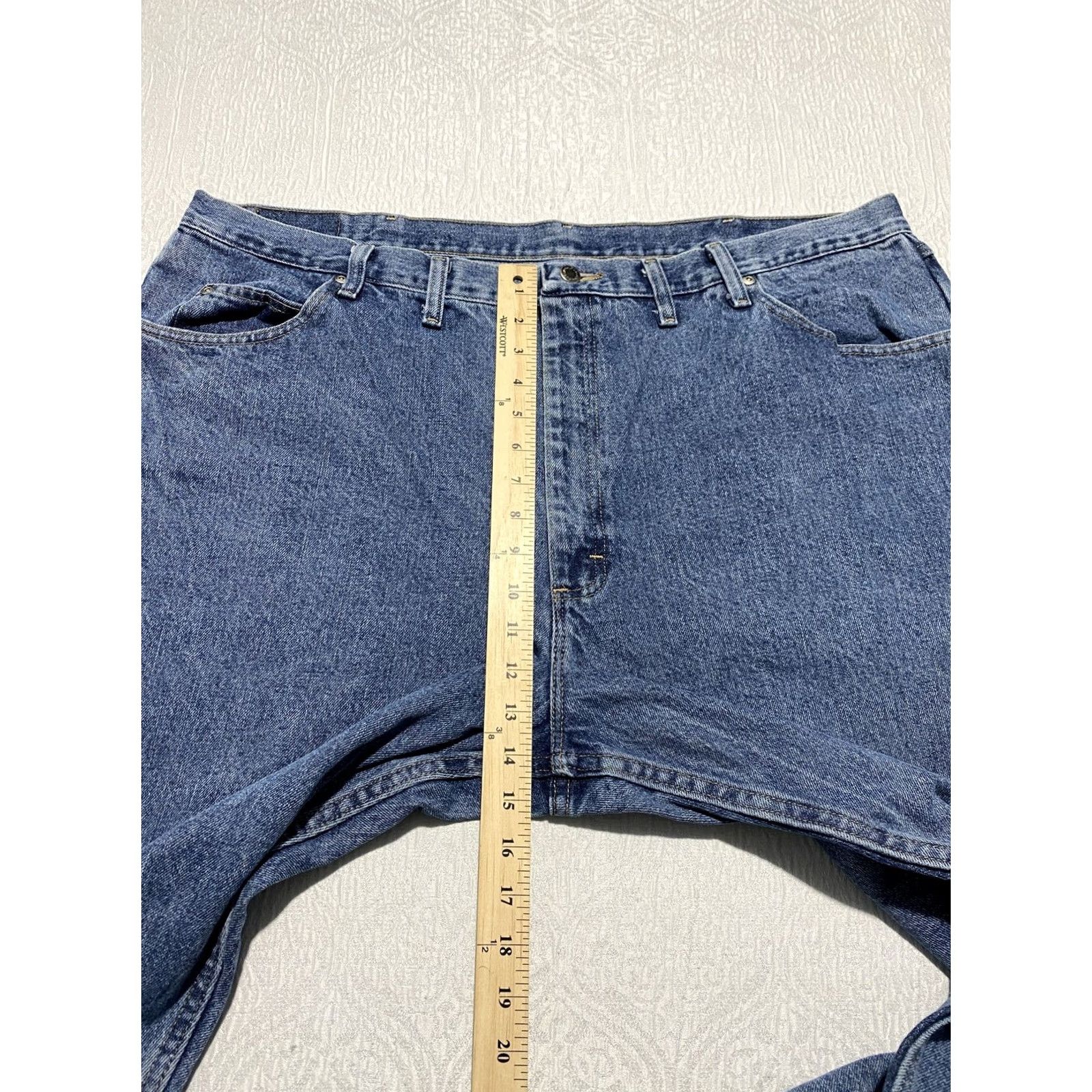 Wrangler Wrangler Jeans Mens 44x30 Blue Relaxed Fit Denim 5-Pocket Zipper Button Fly Comfort Guaranteed Mens Space9T701VR Size US 44 / EU 60 - 6 Thumbnail