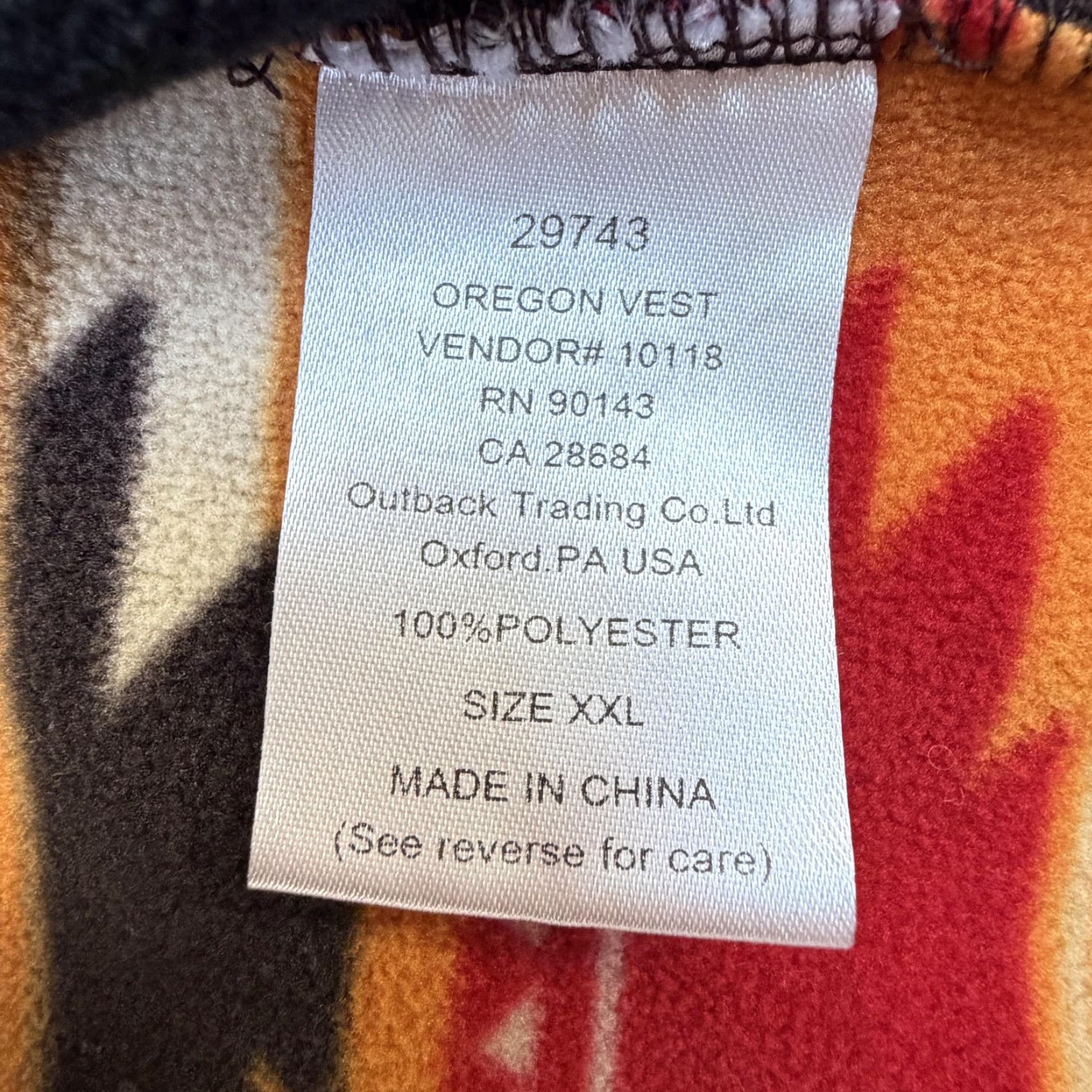 Vintage Outback Trading Company Vest Mens 2XL Brown Fleece Oregon Aztec Lined Western Size US XXL / EU 58 / 5 - 5 Thumbnail