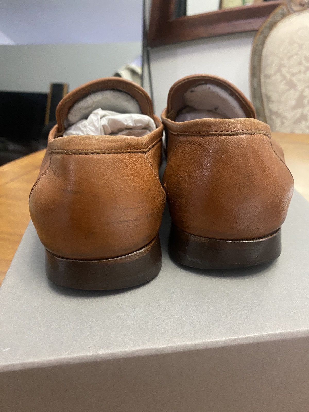 Bruno Magli Bruno Magli Brown Leather Loafers Size US 6.5 / EU 39-40 - 6 Thumbnail