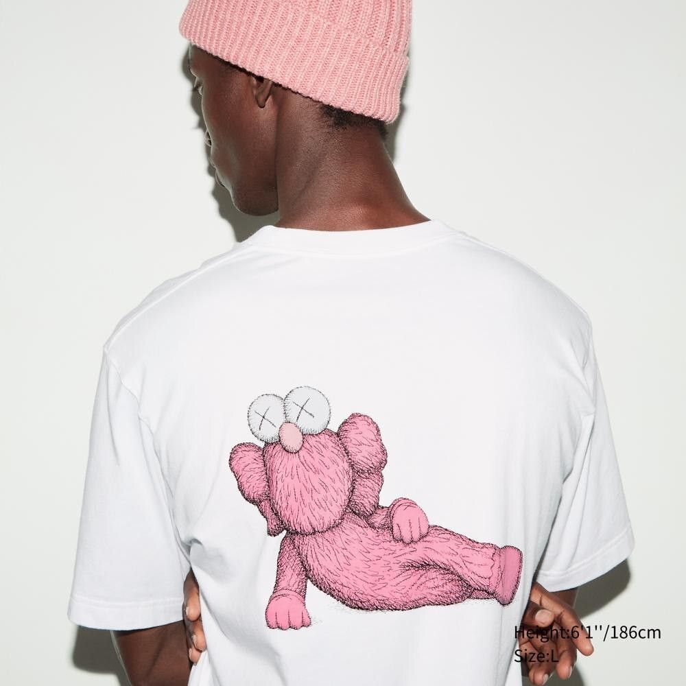 Kaws × Uniqlo Uniqlo x Kaws White/Pink T-Shirt US L = ASIA XL Brand-New Size US L / EU 52-54 / 3 - 3 Thumbnail