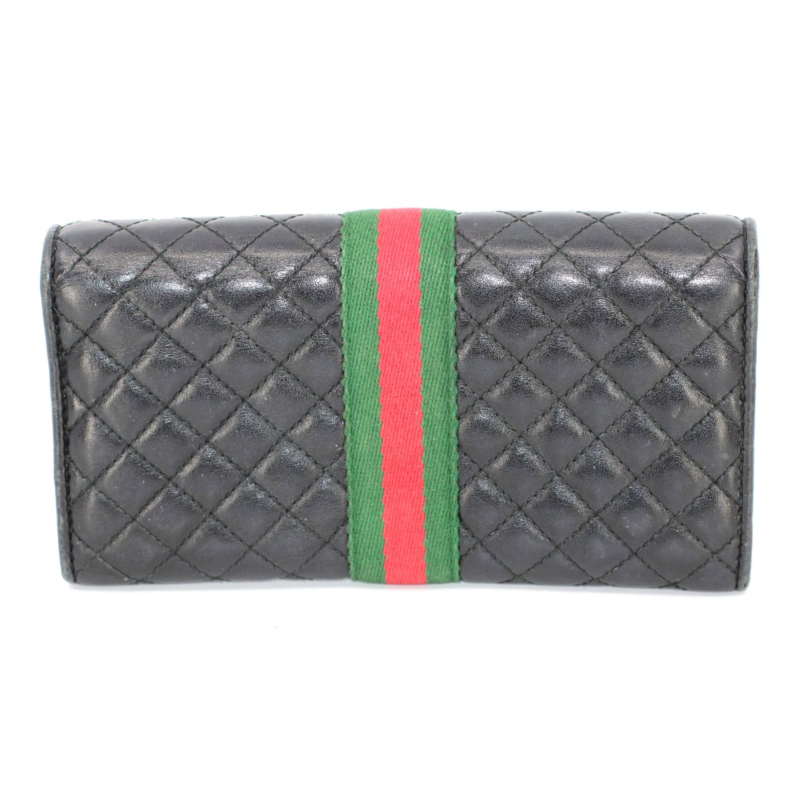 Gucci GUCCI Marmont Quilted Leather Logo Zipper Flap Wallet 536451 Size ONE SIZE - 2 Thumbnail