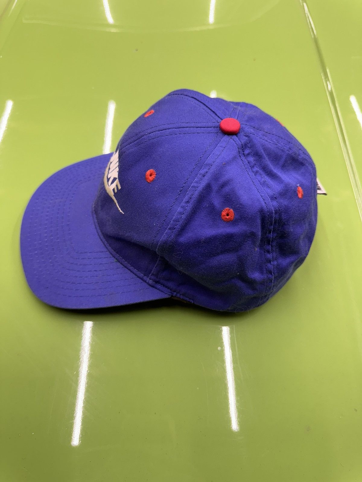 Nike × Vintage Vintage 90s Nike Swoosh SnapBack Hat Taiwan OG Size ONE SIZE - 8 Thumbnail