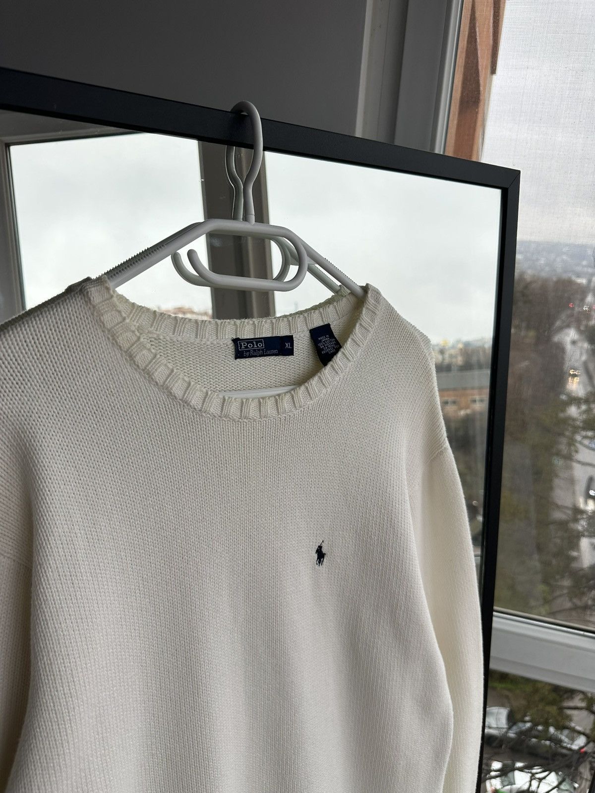 Polo Ralph Lauren Vintage Polo Ralph Lauren White Knitted Sweater Japan Sz XL Size US XL / EU 56 / 4 - 4 Thumbnail