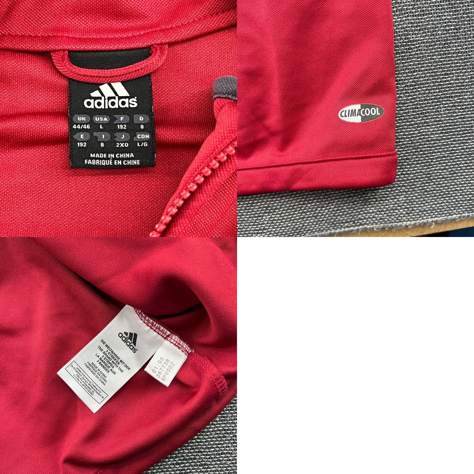 Adidas adidas Denmark 2004 2005 2006 Mens Track Top 1/4 Zip Large Training Football DBU Red 1/4 Zip Jersey Mens Football Training Top Size US L / EU 52-54 / 3 - 9 Thumbnail