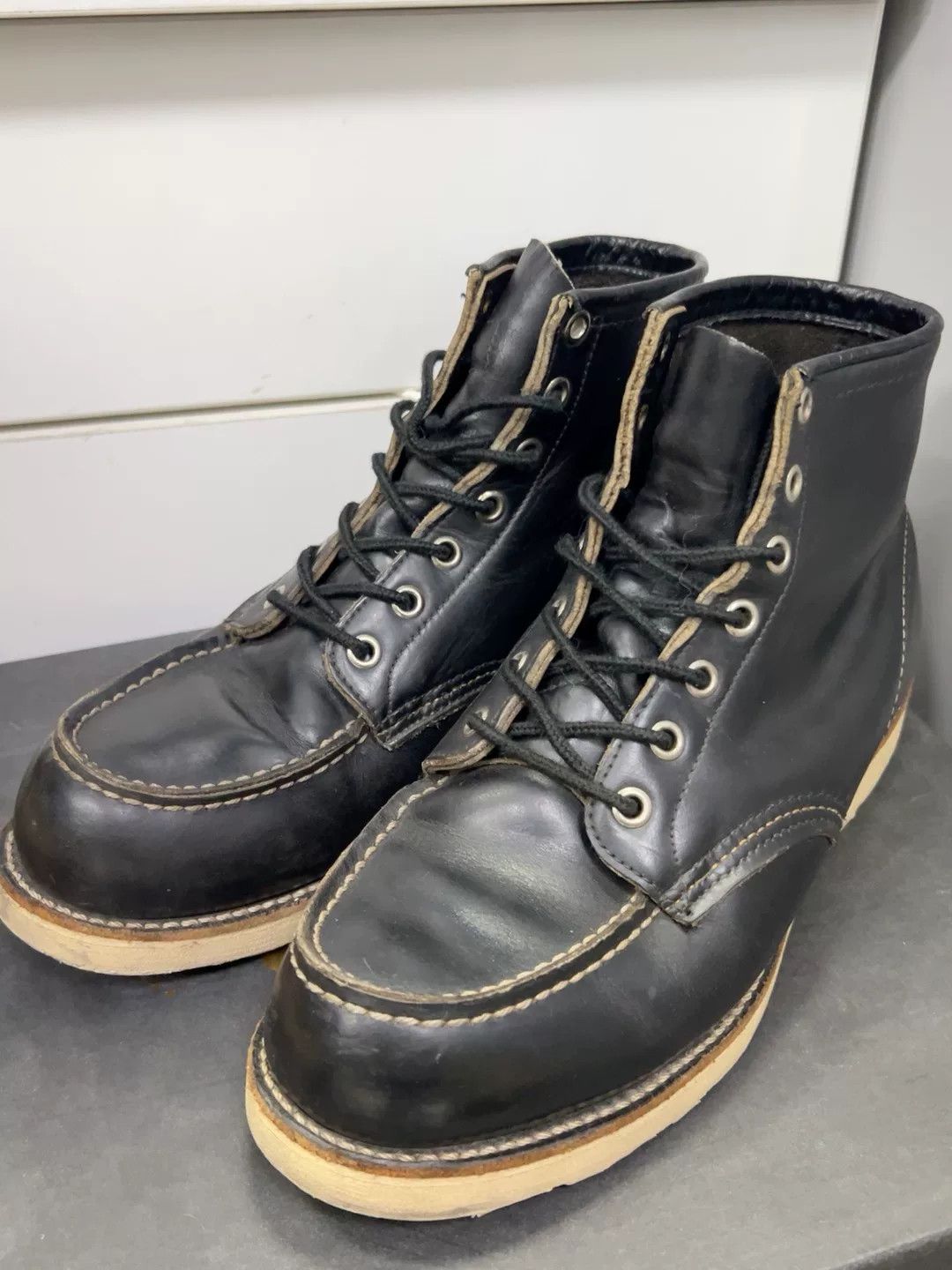 Other Black Dyed Leather Logo Boots Size US 7 / EU 40 - 1 Thumbnail
