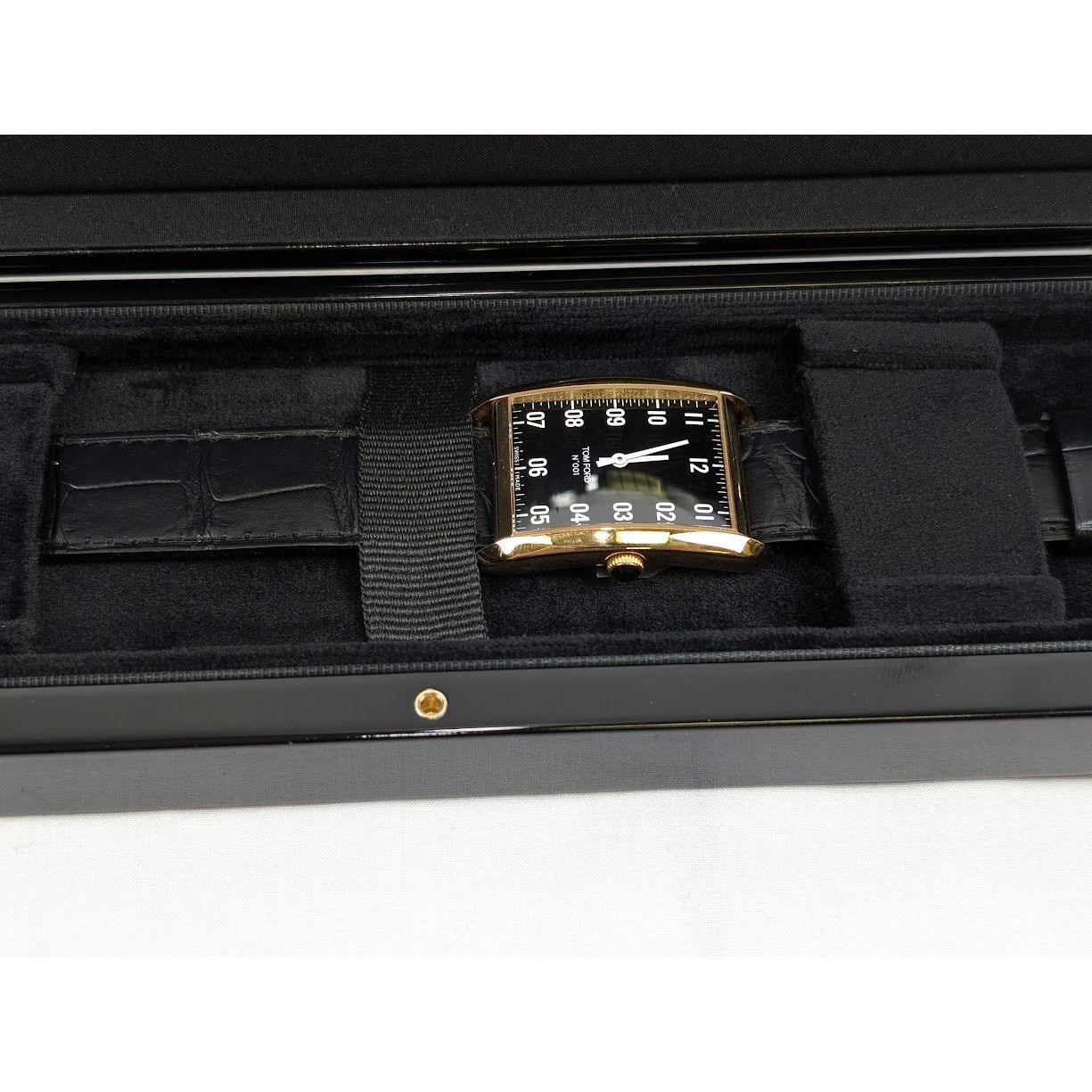 Tom Ford o1rshd1 Size: OS / Watch in Alligator & Real Gold in Black Size ONE SIZE - 3 Thumbnail