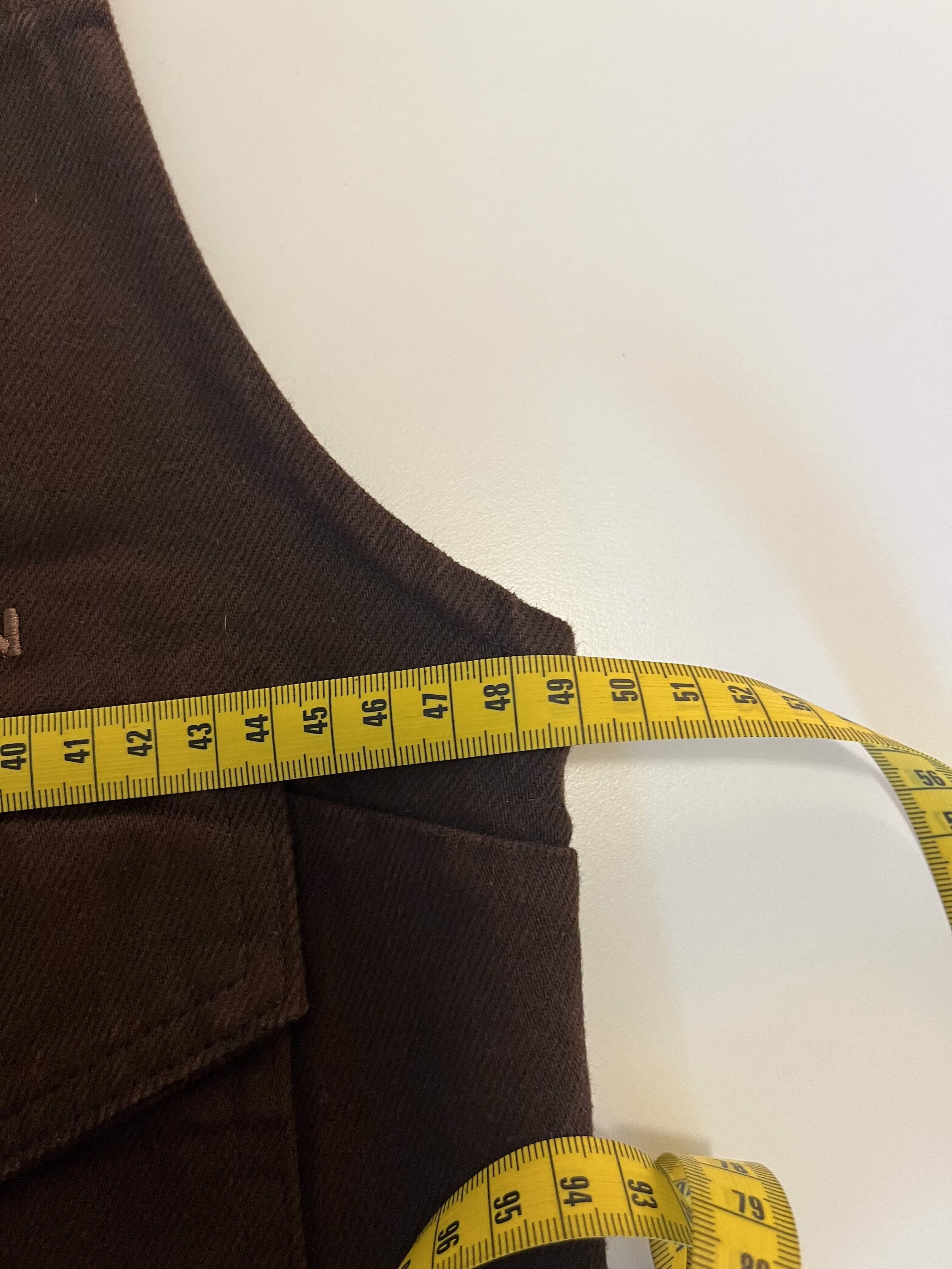 Other Carnan - Workwear Washed Brown Twill Vest Size 40R - 7 Thumbnail