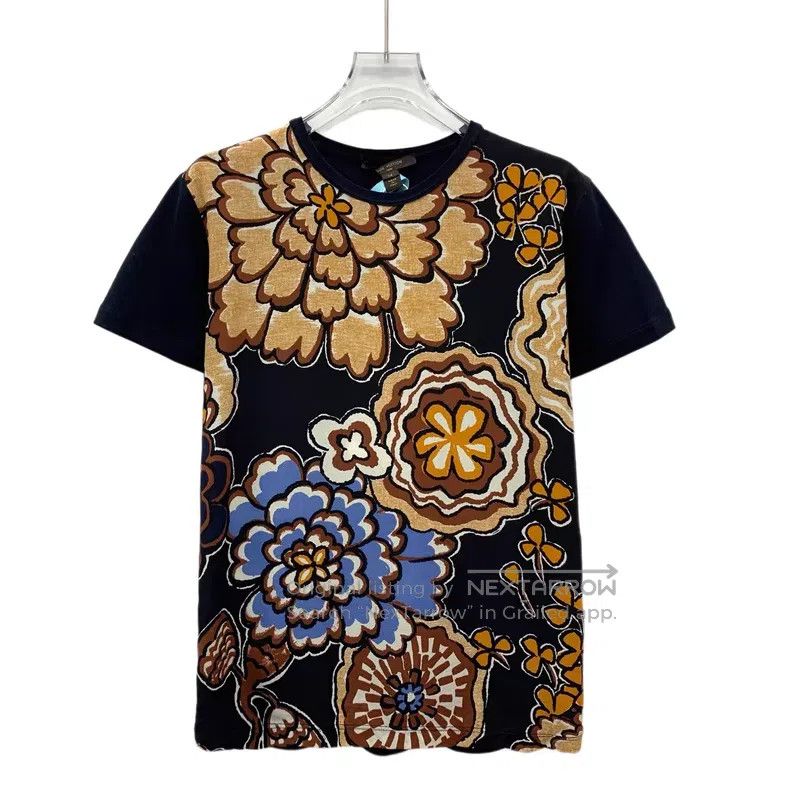 Louis Vuitton Louis Vuitton Black floral-print cotton crewneck short-sle Size US M / EU 48-50 / 2 - 1 Thumbnail
