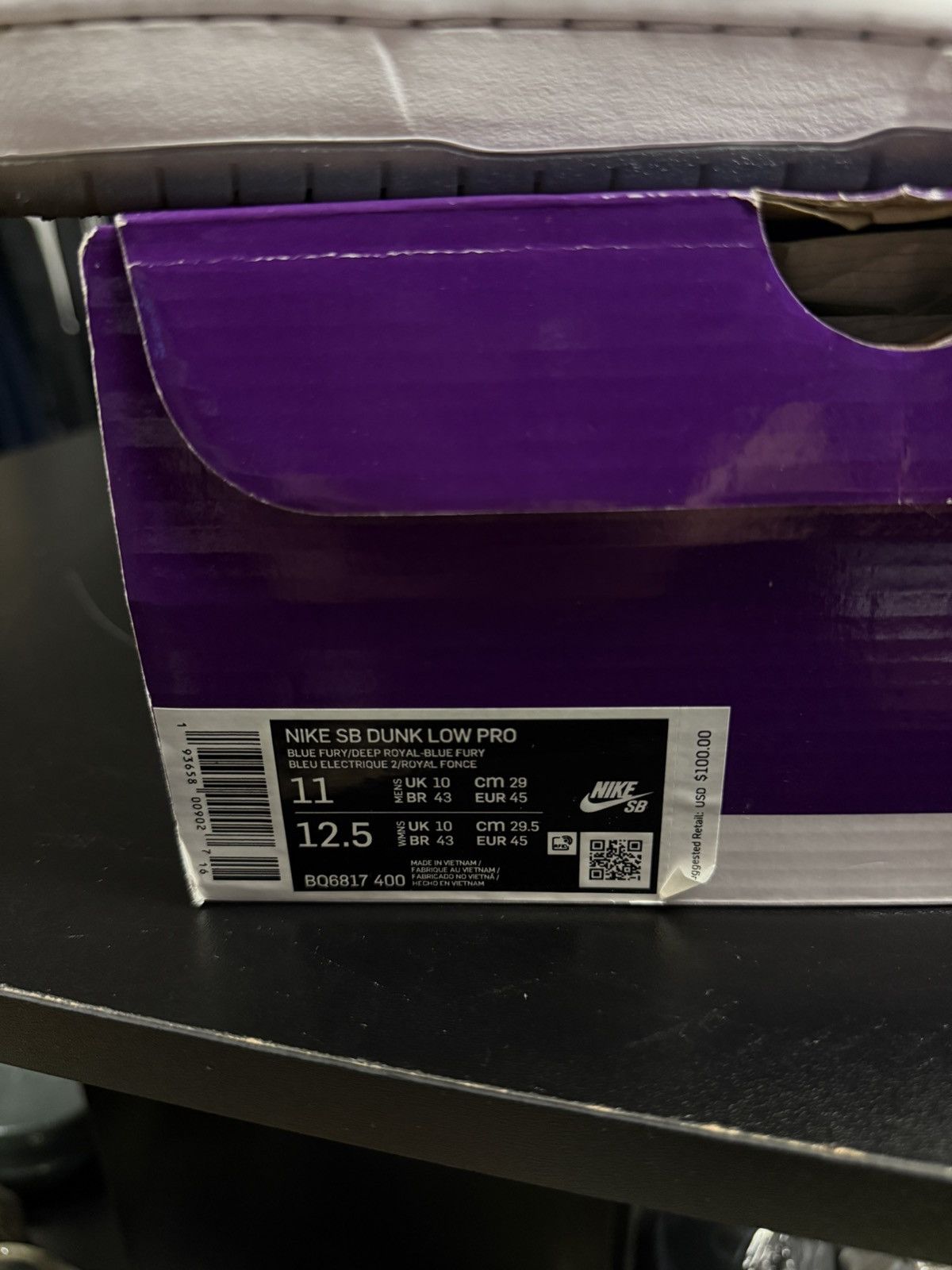Nike Size 11 - Nike Dunk SB Low Blue Fury 2020 (BQ6817-400) Size US 11 / EU 44 - 17 Thumbnail