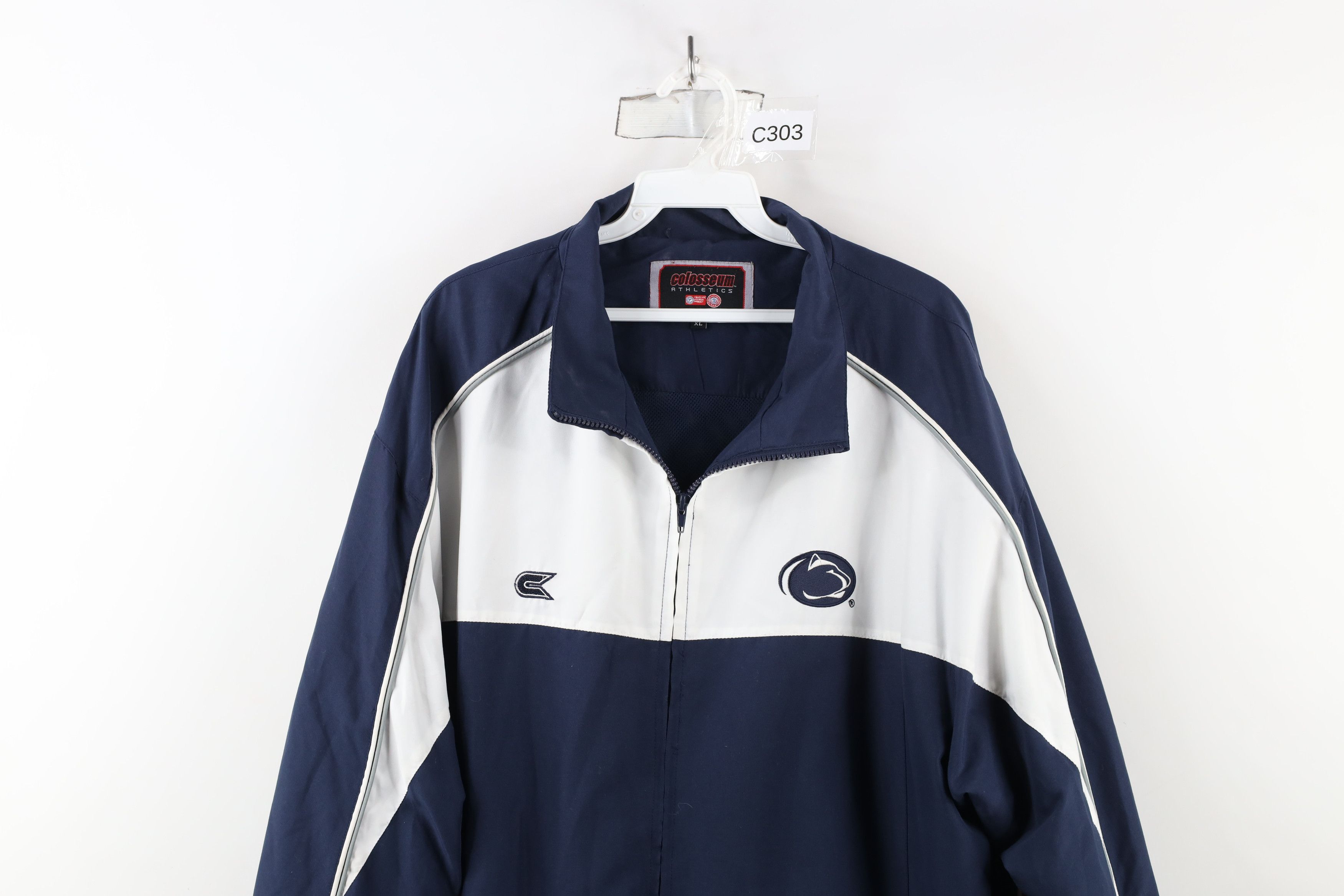 Vintage Vintage 90s State University Lined Windbreaker Jacket Blue Size US XL / EU 56 / 4 - 2 Thumbnail