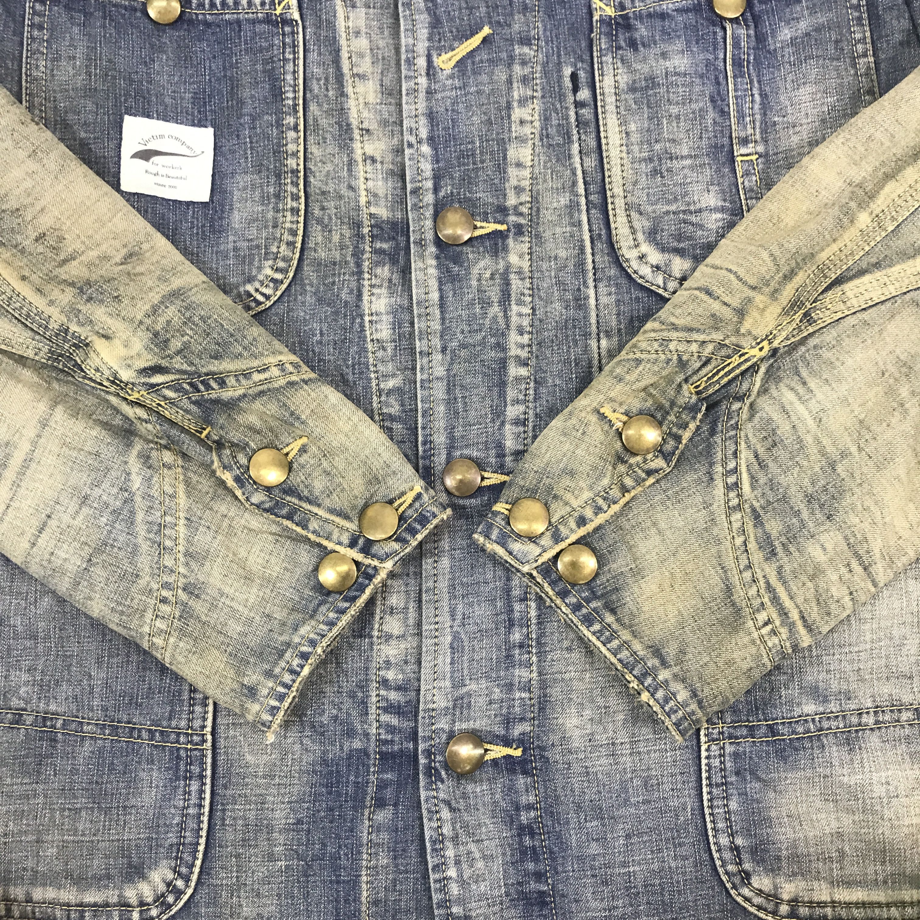 Vintage Vintage Vietim Company Button Rusty denim faded Jacket Size US M / EU 48-50 / 2 - 7 Thumbnail