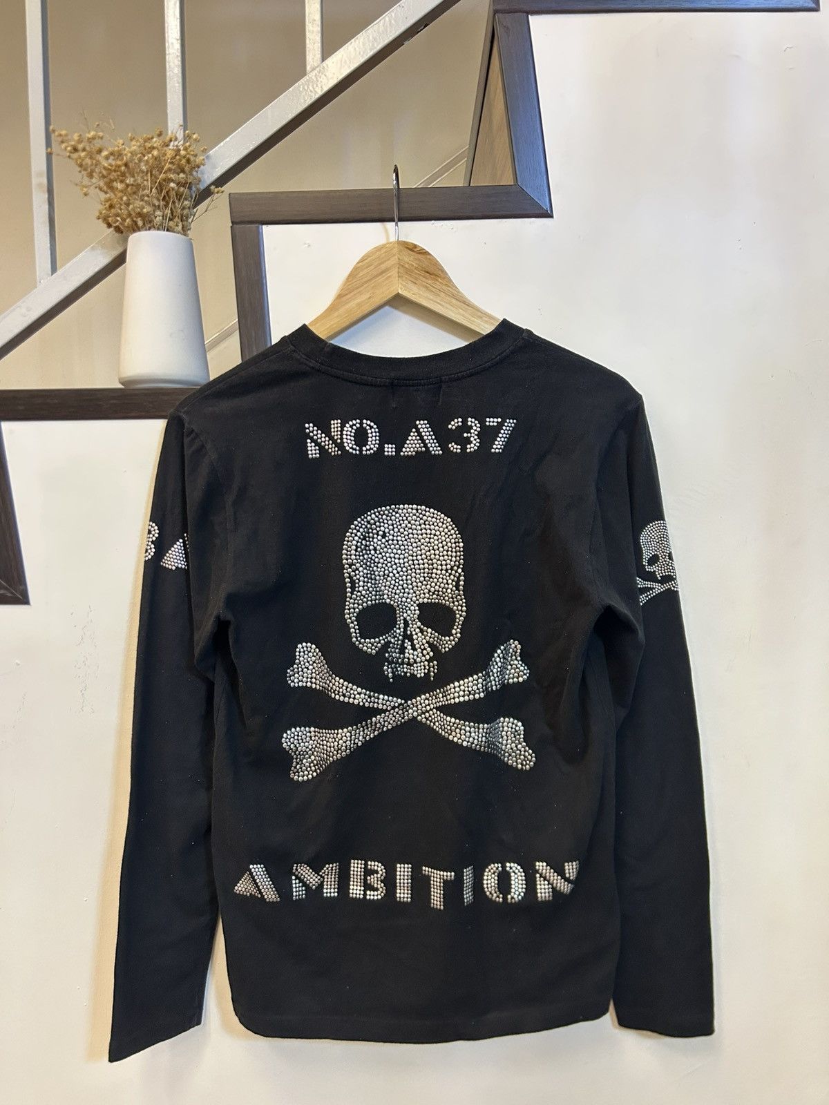 If Six Was Nine Be Ambition "Skull & Crossbones" Rhinestone Longsleeve Tee Size US M / EU 48-50 / 2 - 2 Thumbnail