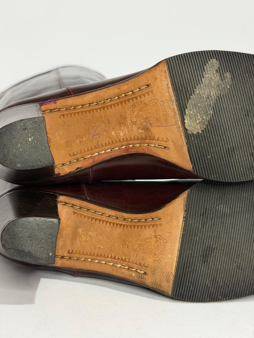 Gucci Gucci 1970s Horsebit Brown Leather Wood Stacked Boots EU36 Size US 6 / IT 36 - 4 Thumbnail