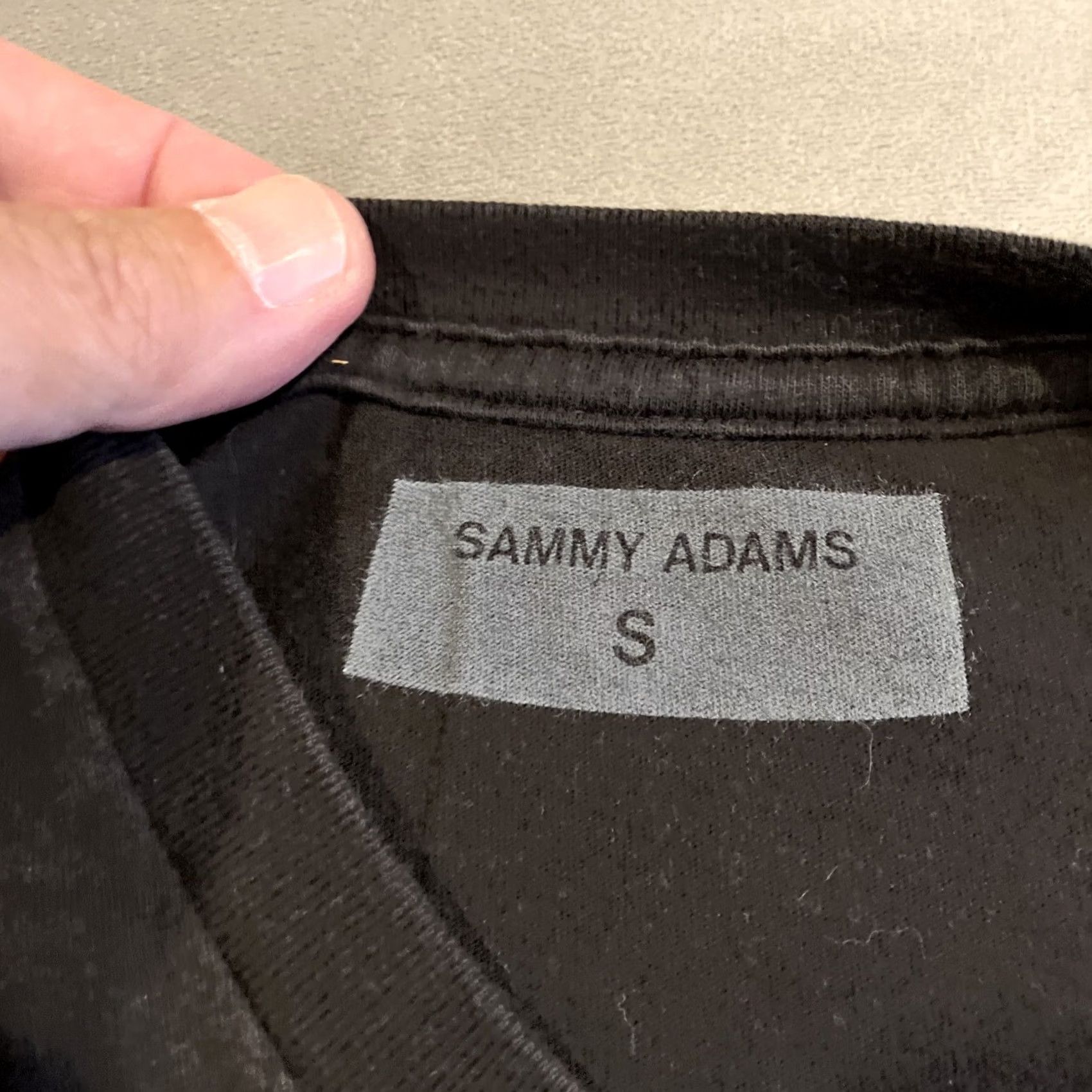 Vintage SAMMY ADAMS All American Black Graphic T Shirt S Mens Small Black Graphic T-Shirt Size US S / EU 44-46 / 1 - 4 Thumbnail