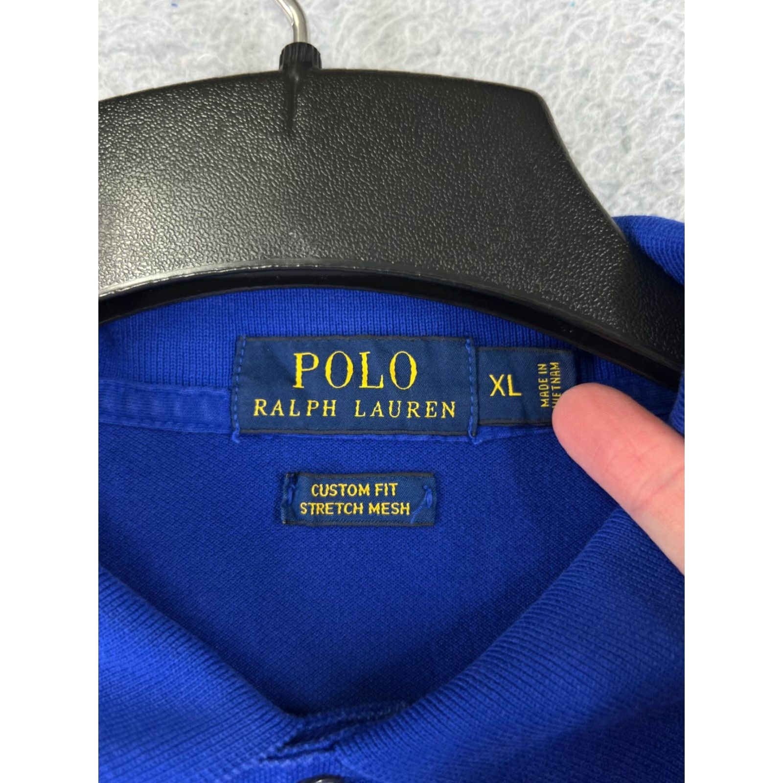 Ralph Lauren Ralph Lauren Polo Shirt Men XL Blue 100% Cotton Knit Pony Polo Shirt Men Blue Short Sleeve Solid 100% Cotton Size US XL / EU 56 / 4 - 7 Thumbnail
