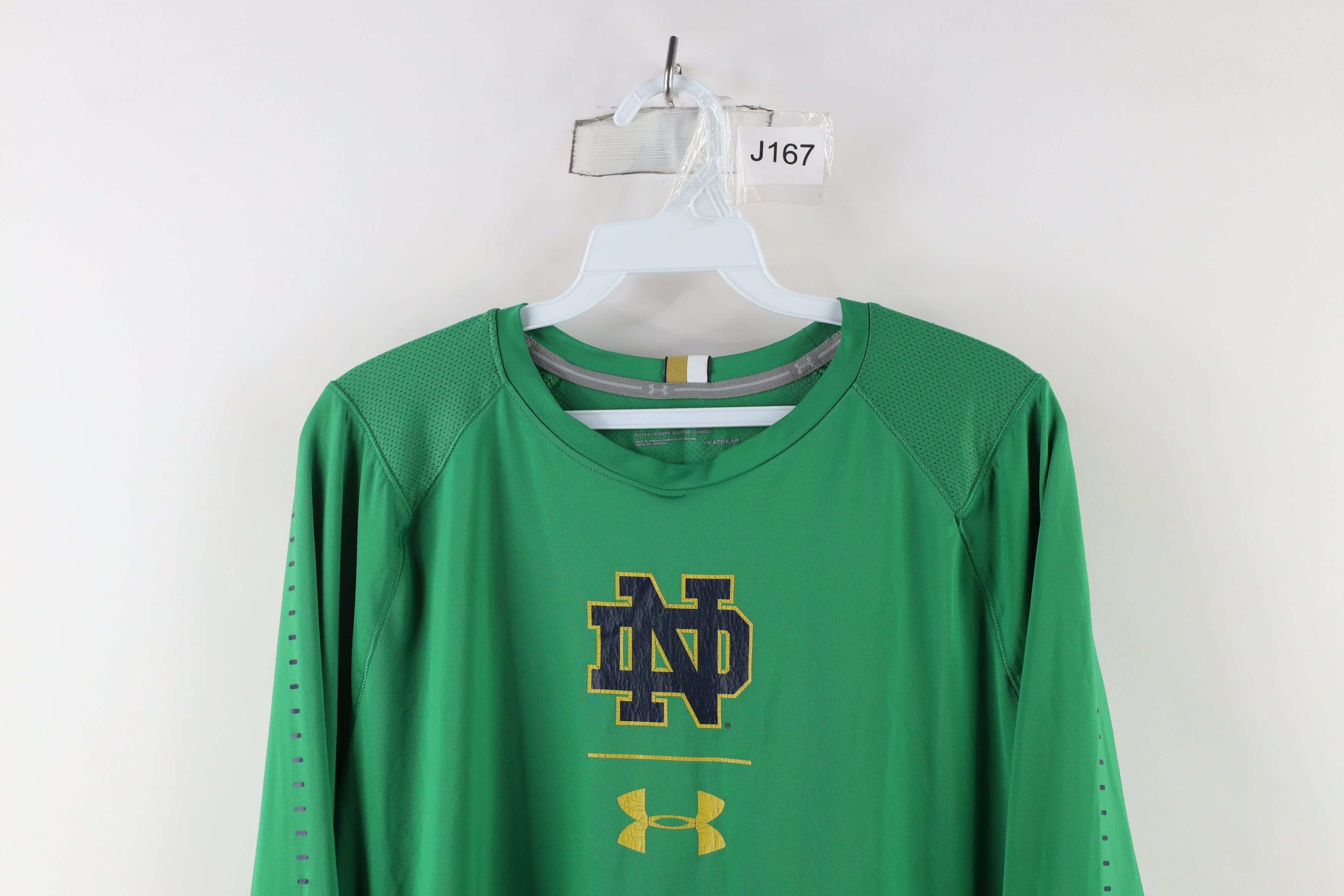 Under Armour × Vintage Under Armour Knit Notre Dame University Long Sleeve T-Shirt Size US L / EU 52-54 / 3 - 2 Thumbnail