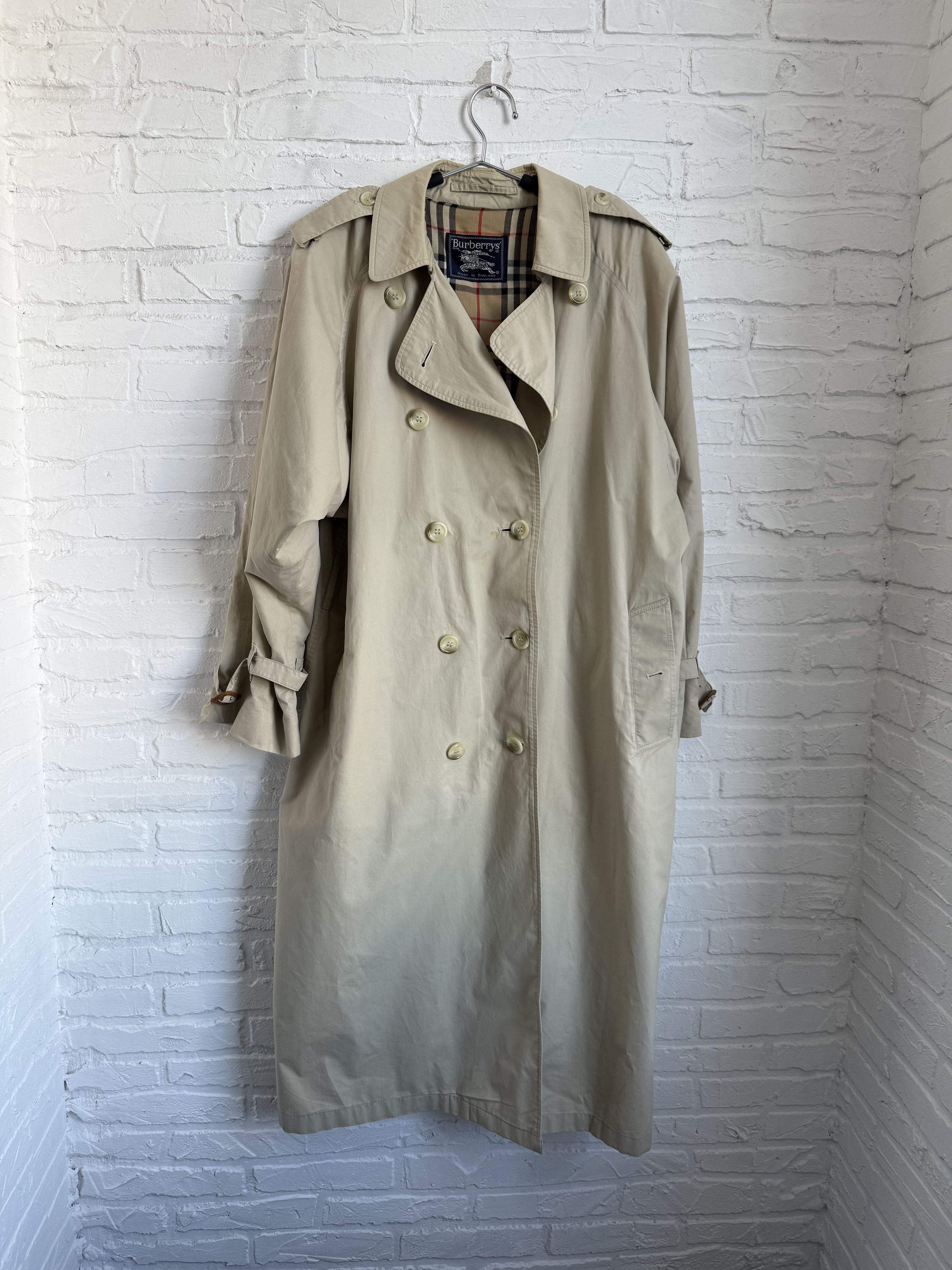 Burberry Vintage 80s Burberrys double breasted trench coat Size L / US 10 / IT 46 - 2 Thumbnail