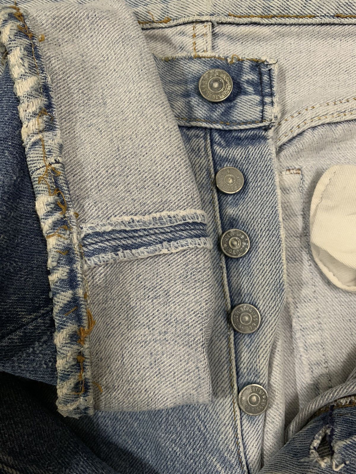 Levi's Vintage 80s Levis 501 Repaired Distressed Jeans Size 30x30 Size US 30 / EU 46 - 4 Thumbnail